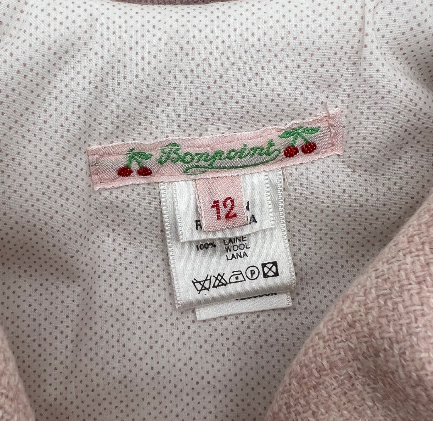 BONPOINT - Rosa Mantel - 1 Jahr alt