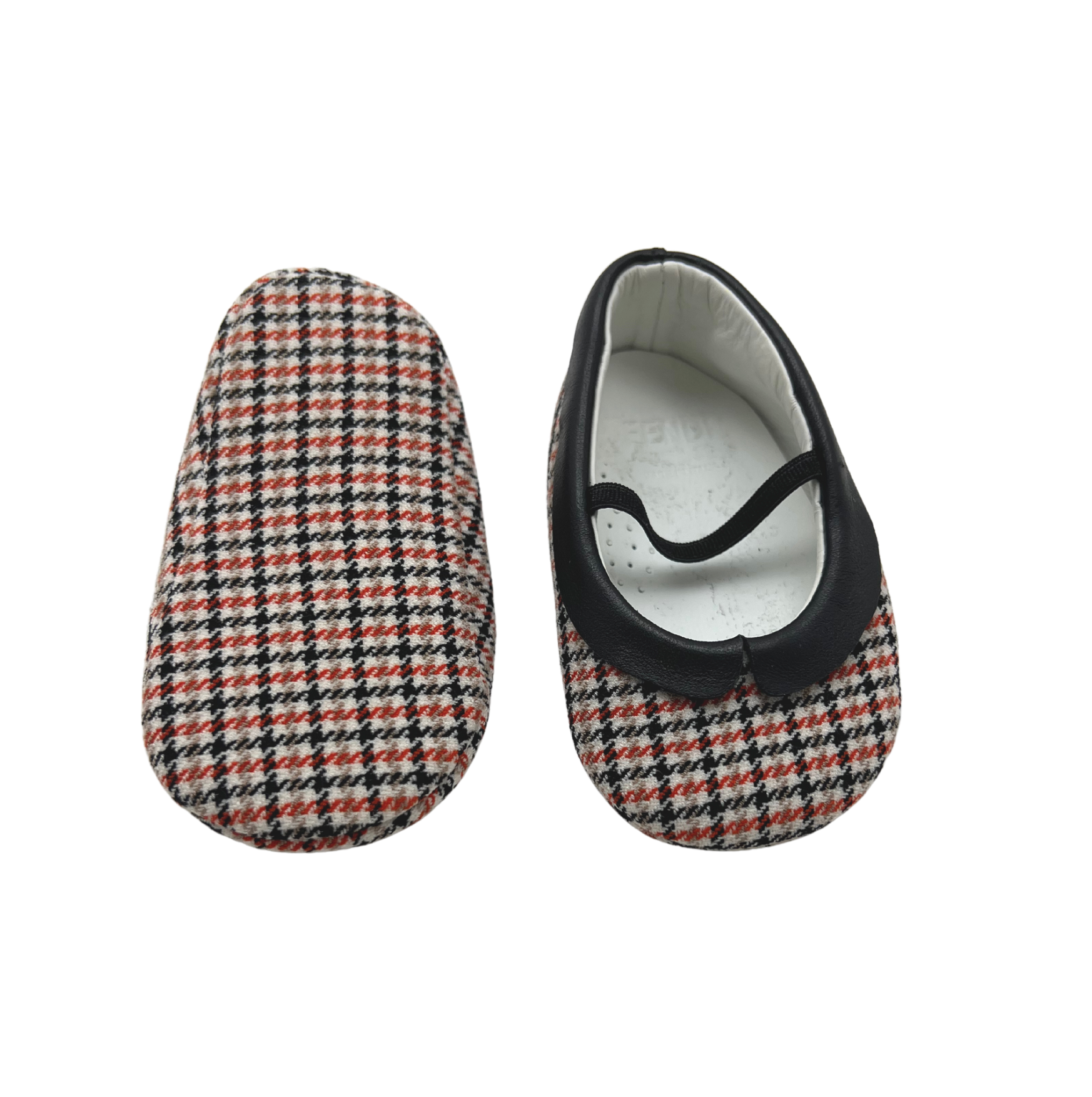 FENDI - Ballerines pied de poule en flanelle - 16