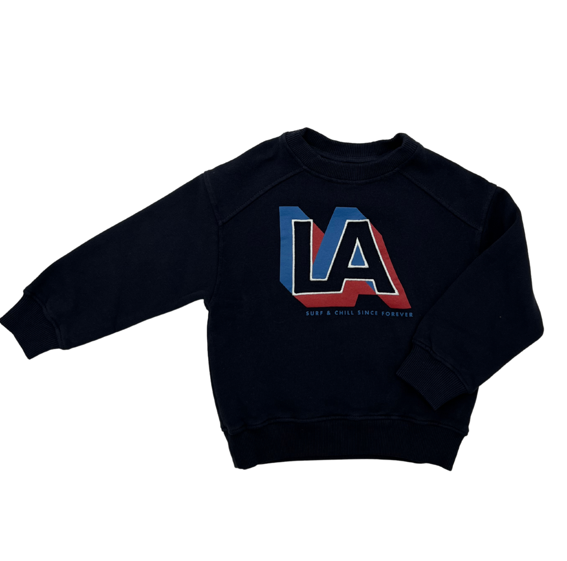 HUNDRED PIECES - Sweat noir "LA" - 3 ans