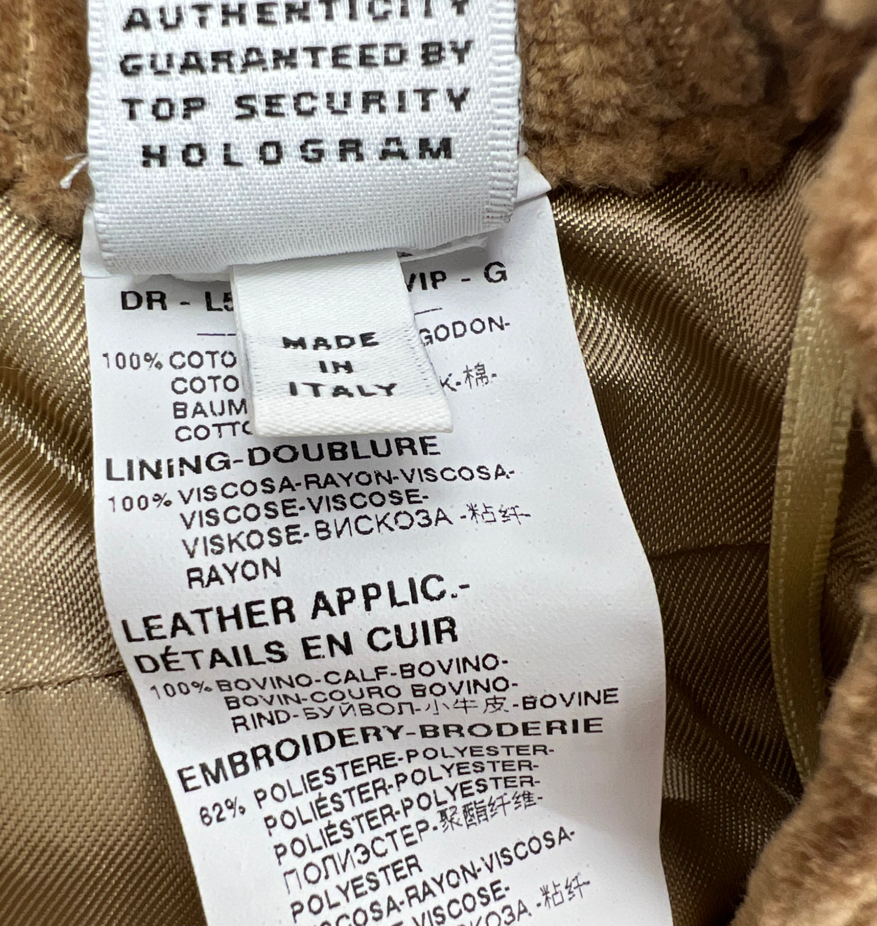 DOLCE & GABBANA – Kamelfarbenes Samtkleid mit Pilz-, Igel- und Blattstickerei – 2 Jahre