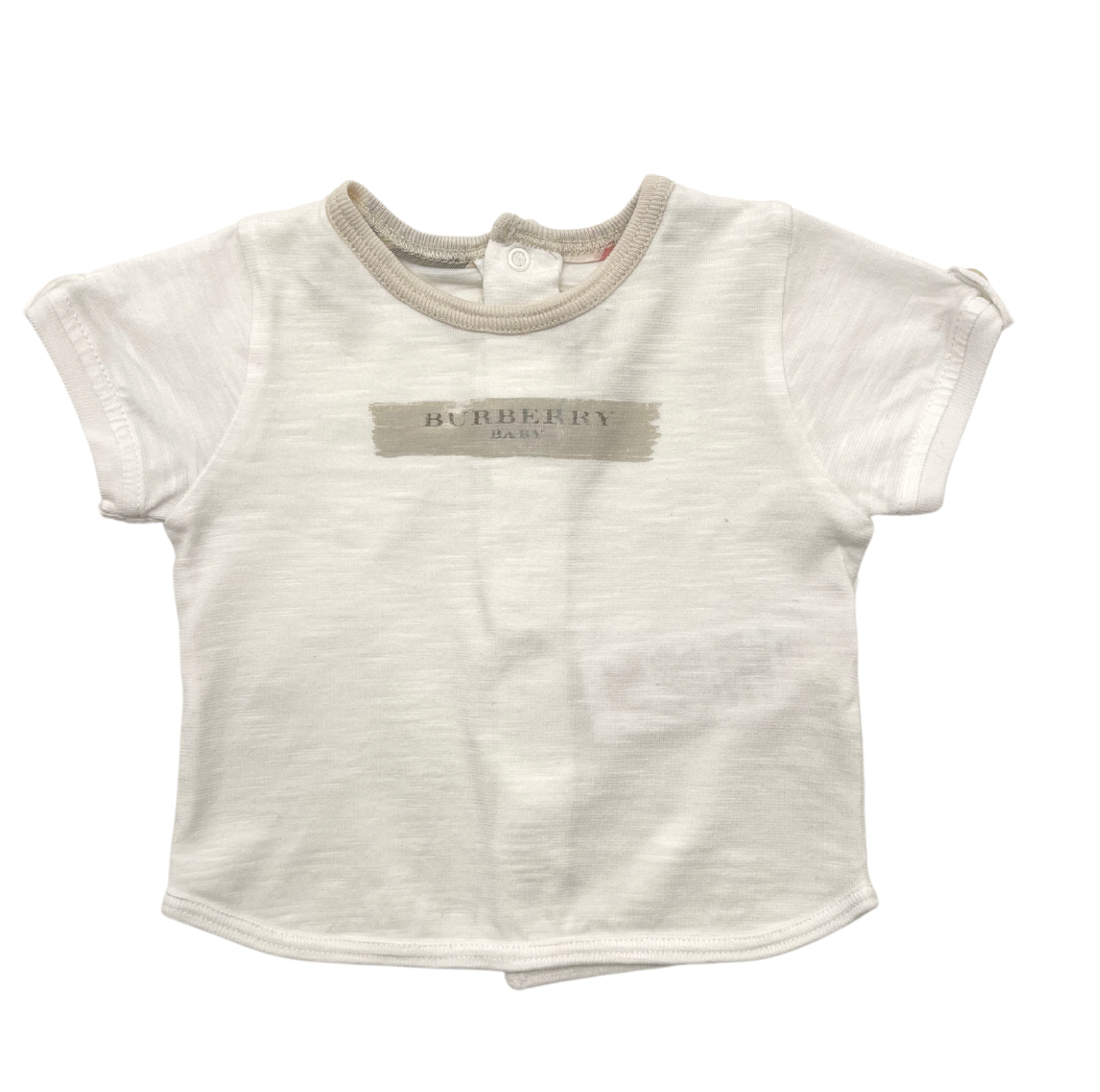 BURBERRY - T-shirt écru - 3 mois