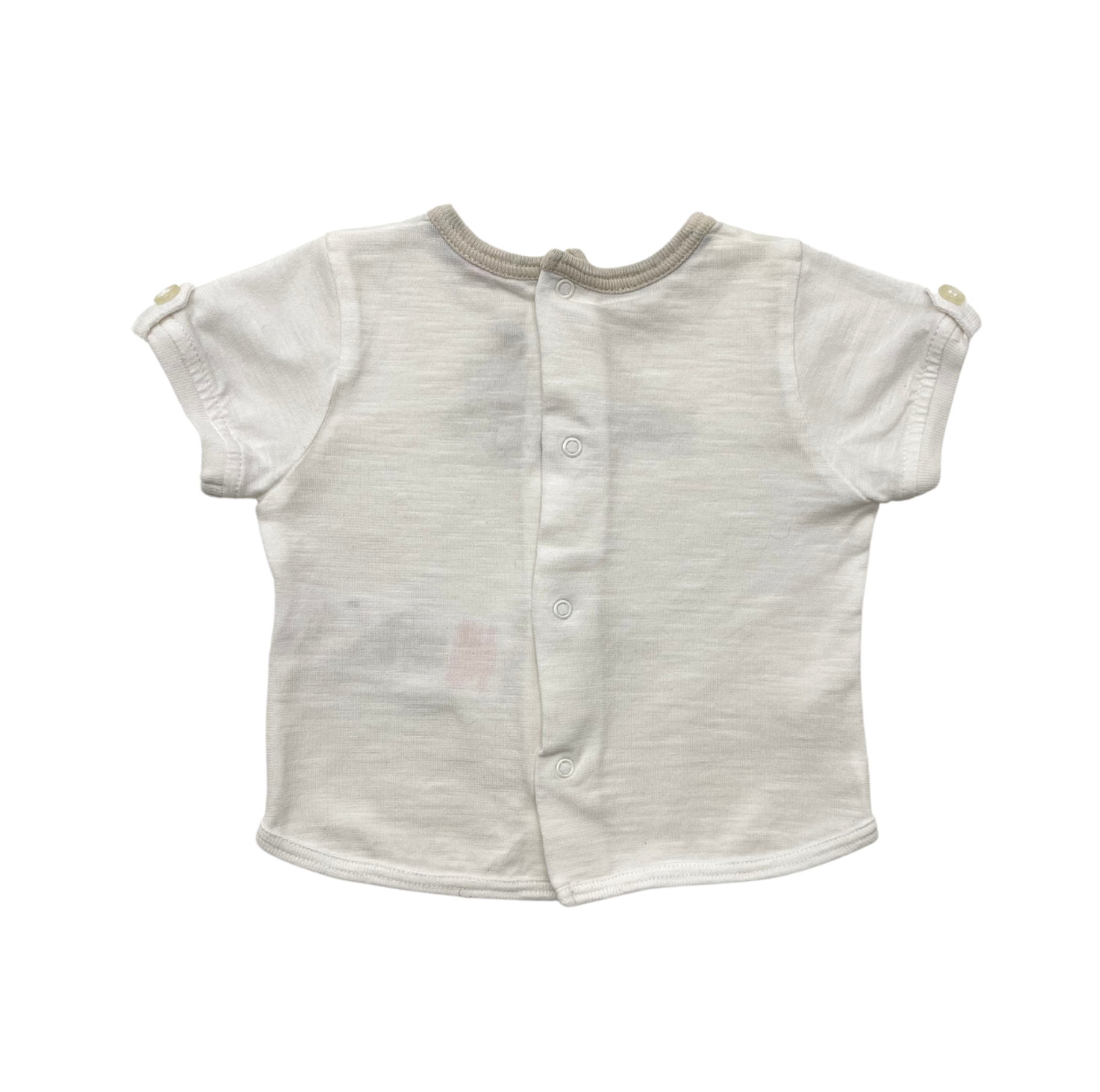 BURBERRY - T-shirt écru - 3 mois