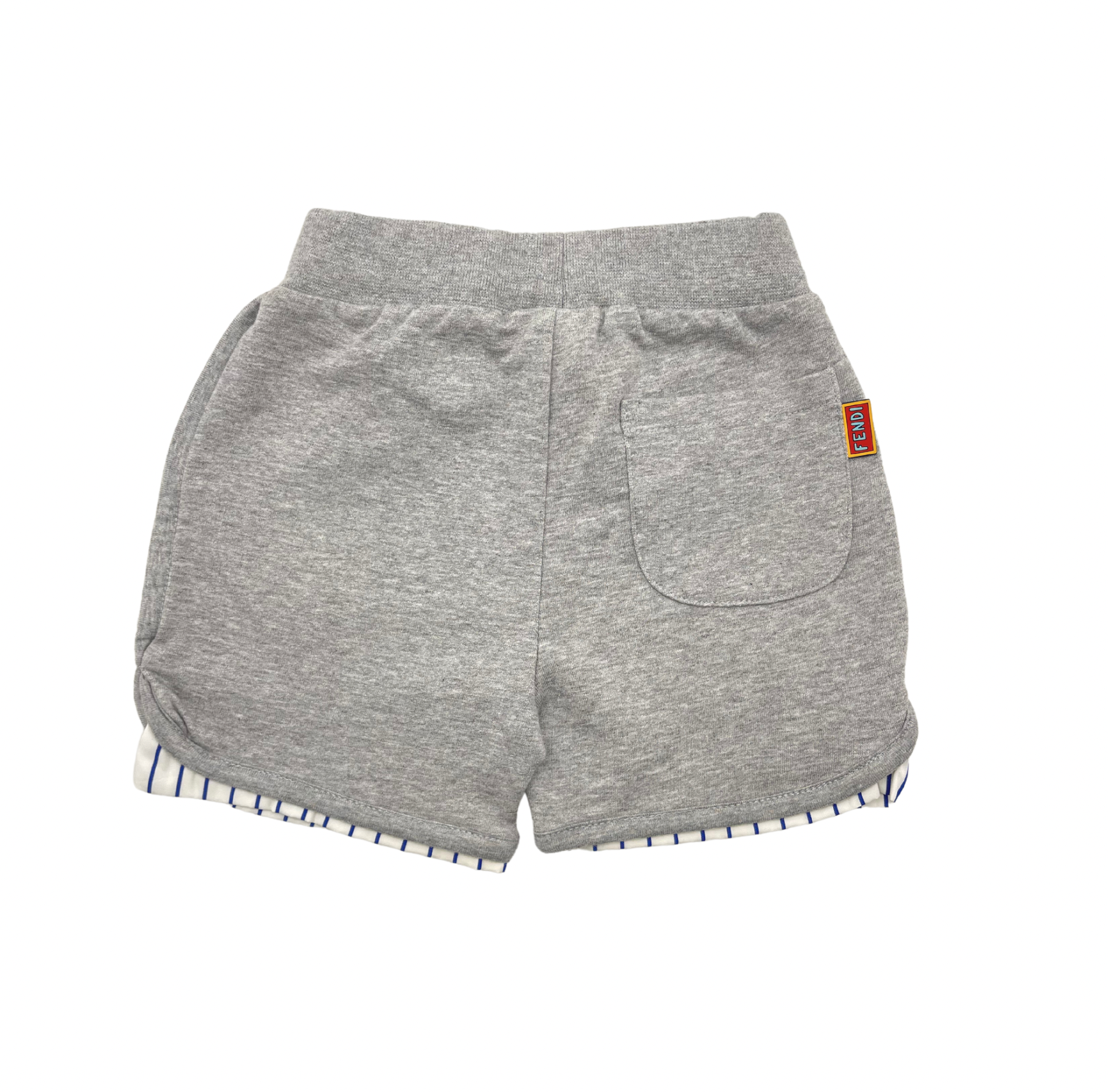 FENDI - Short gris avec petit logo sur la poche arrière - 6 mois