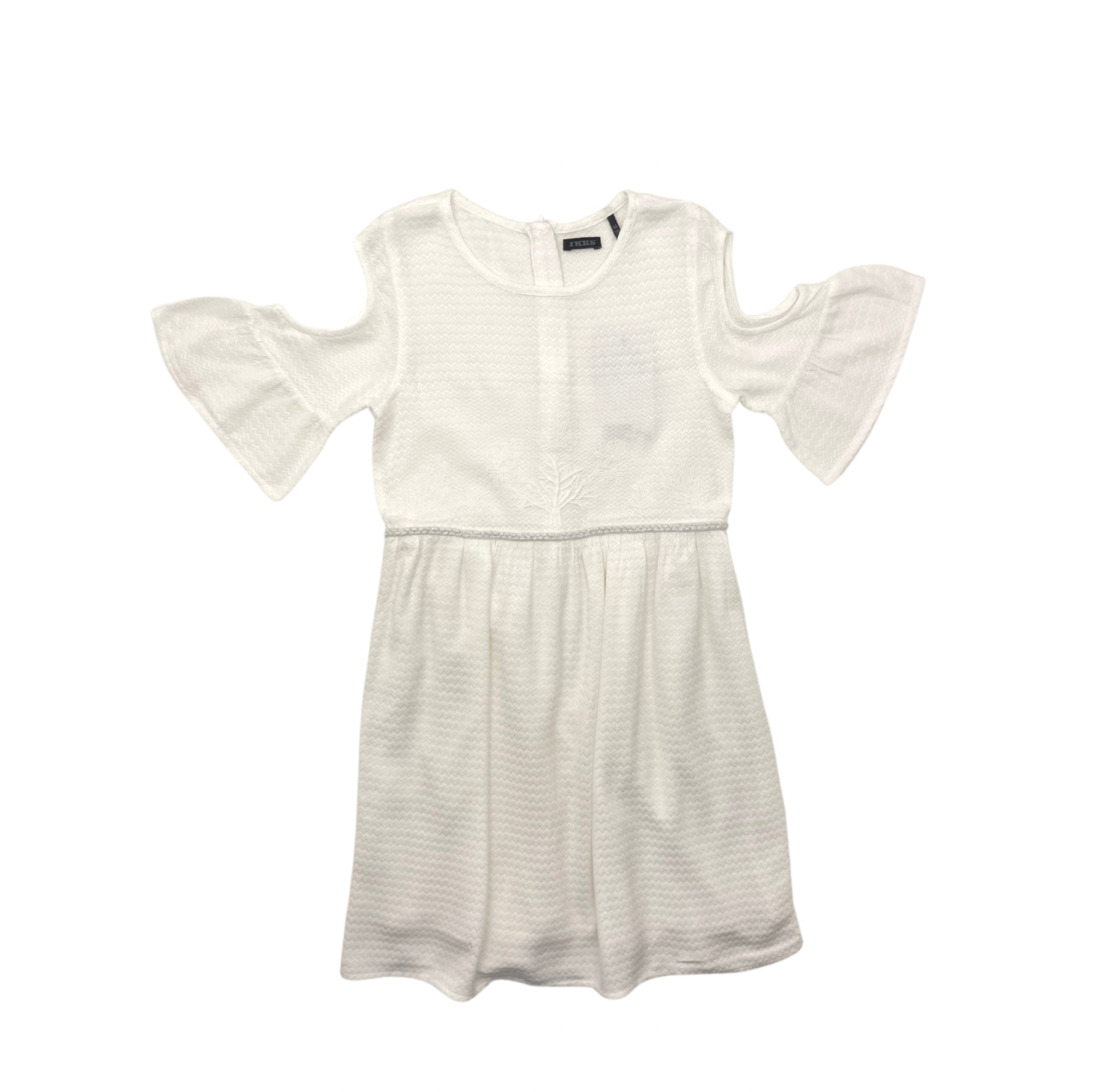 IKKS - Robe blanche avec épaules dénudées - 6 ans