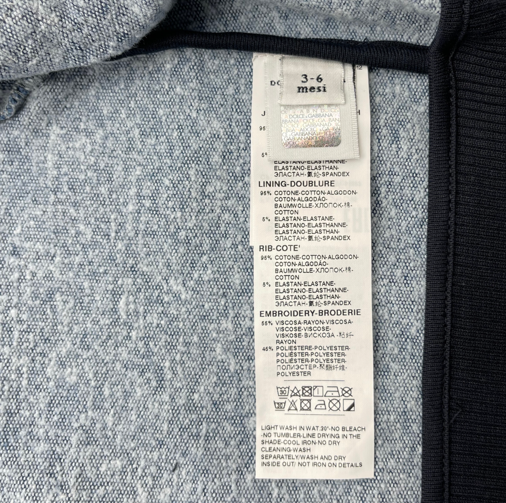 DOLCE & GABBANA - Mushroom denim jacket - 3/6 months