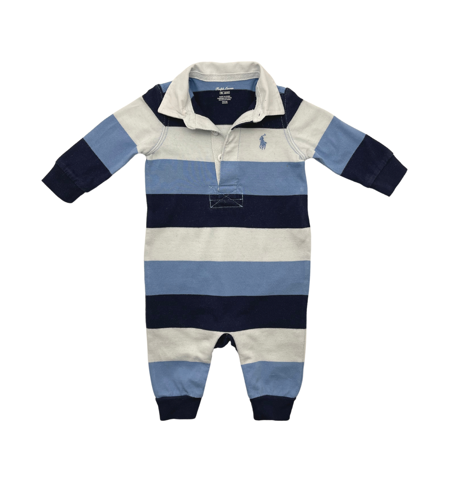 RALPH LAUREN - Gestreifter Overall - 3 Monate