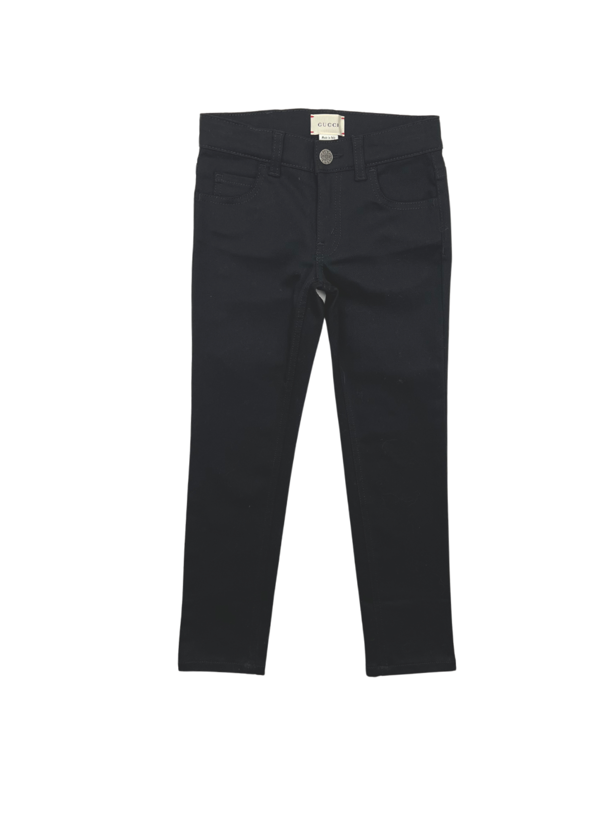 GUCCI - Jean noir brodé "loved" - 6 ans