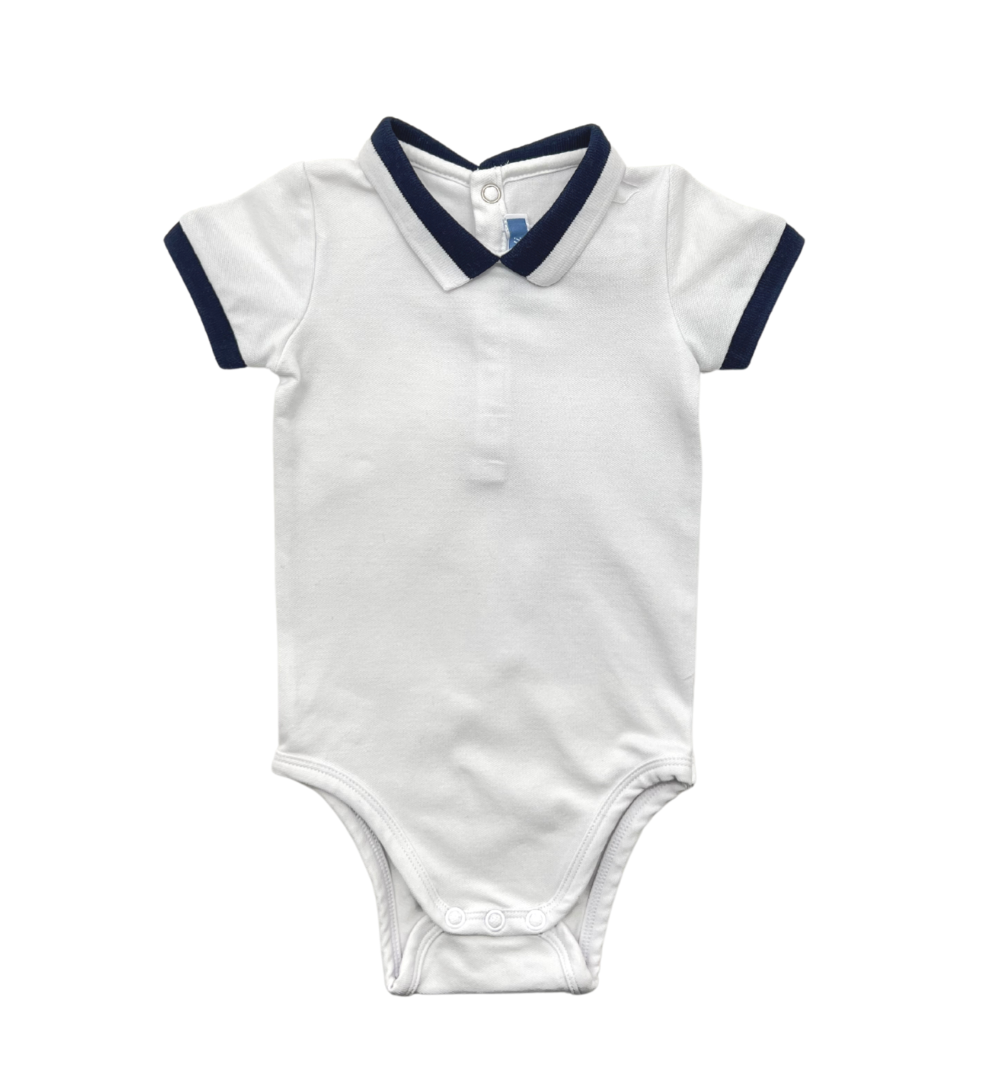 JACADI - Body blanc & marine - 6 mois