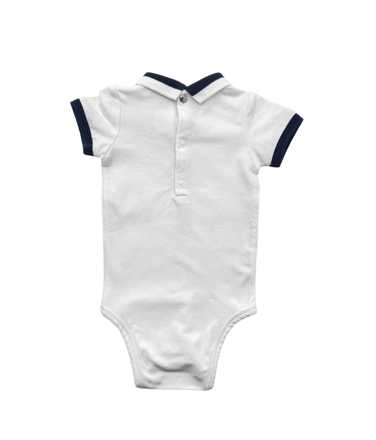 JACADI - Body blanc & marine - 6 mois