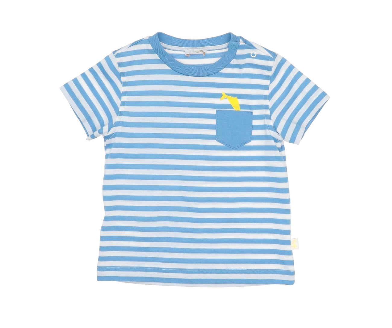 IL GUFO - Blue striped t-shirt - 1 year old
