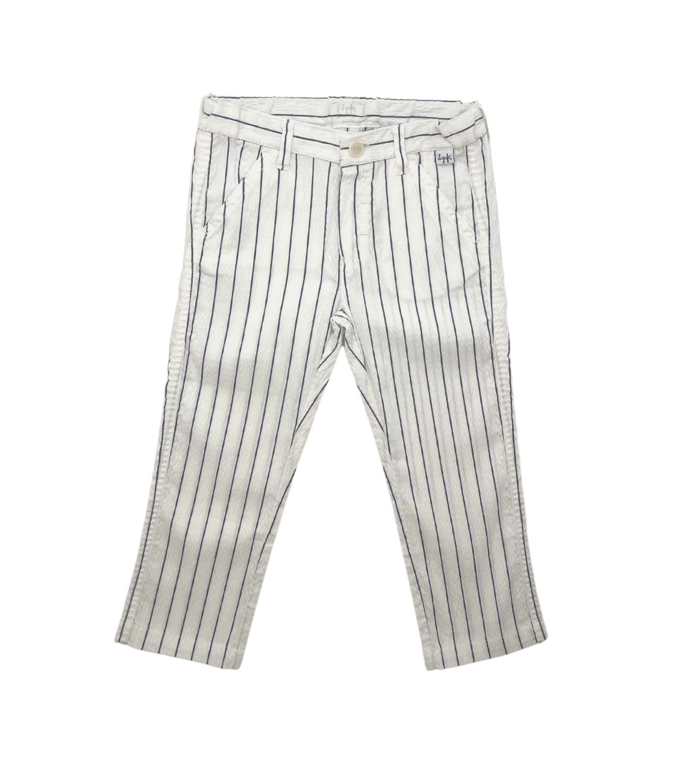 IL GUFO - White & blue striped pants - 3 years old