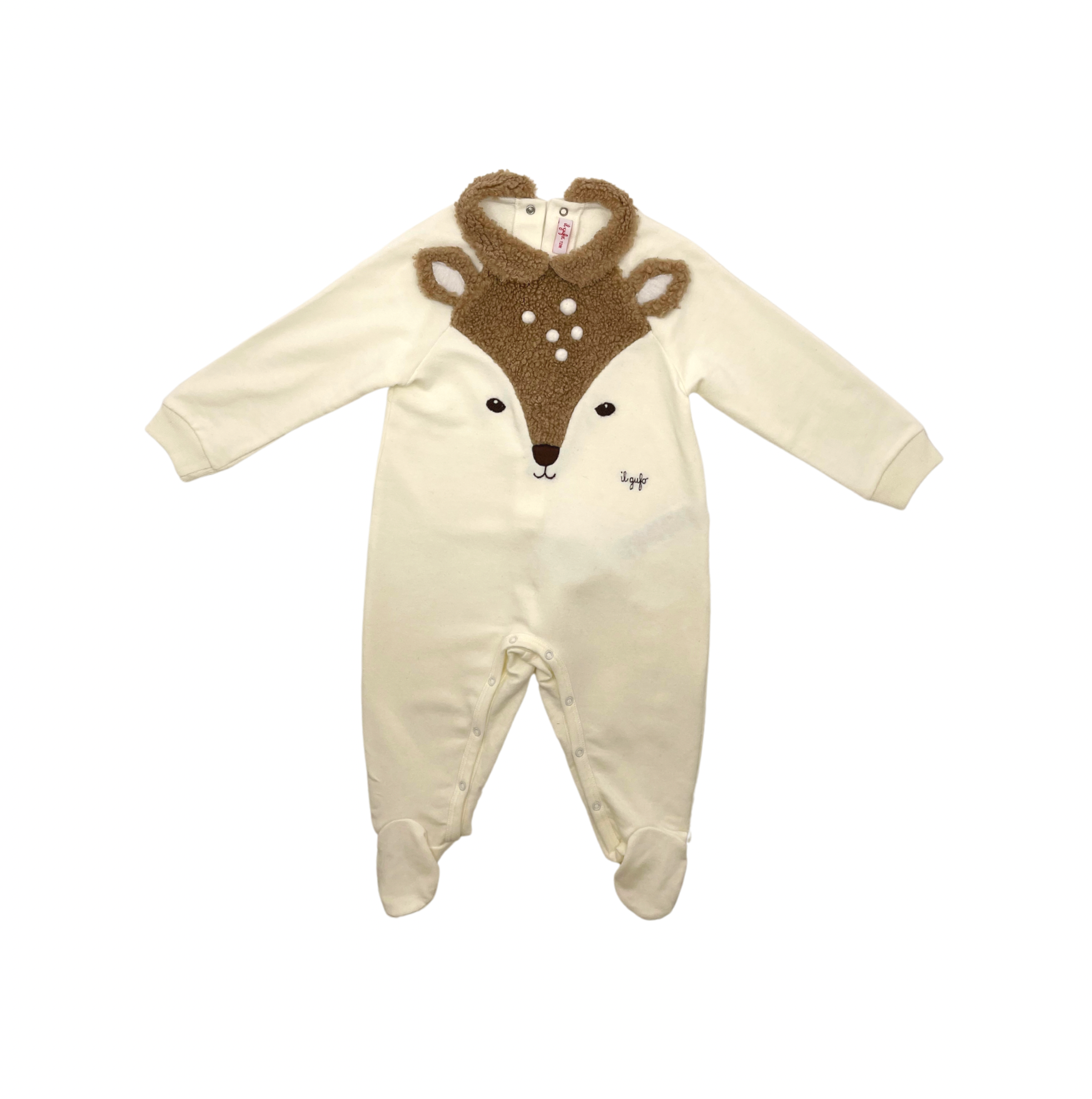 IL GUFO - White & beige jumpsuit - 1 year old