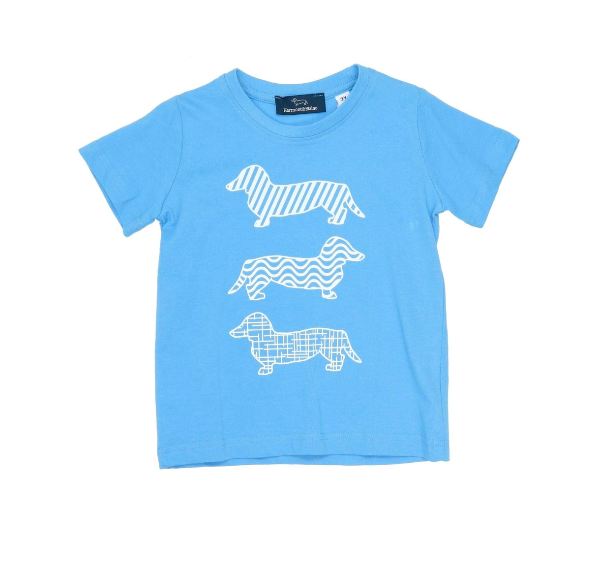 HARMONT & BLAINE - Blaues Dackel-T-Shirt - 2 Jahre alt