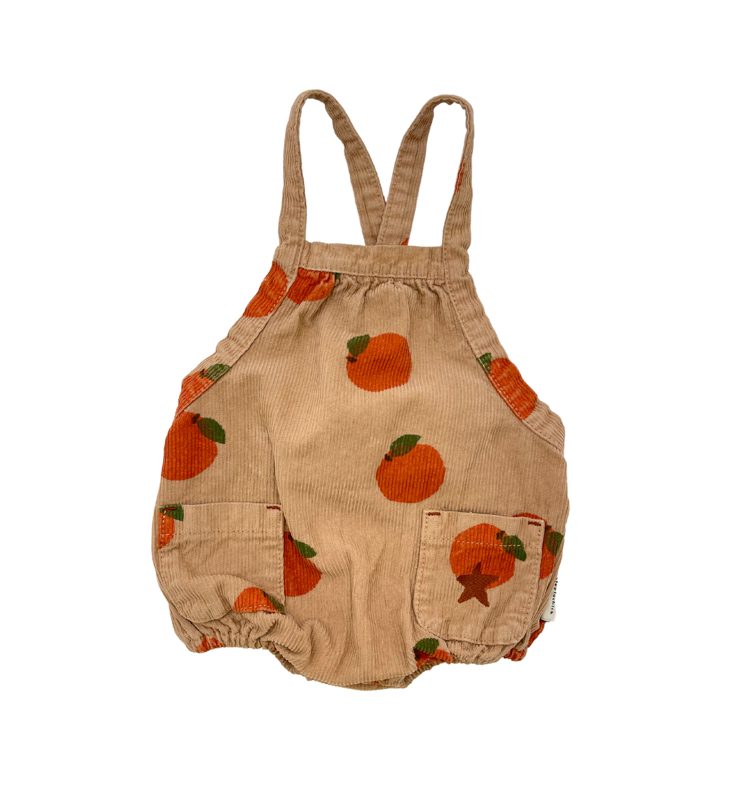 PIUPIUCHICK - Barboteuse marron avec oranges - 1 an