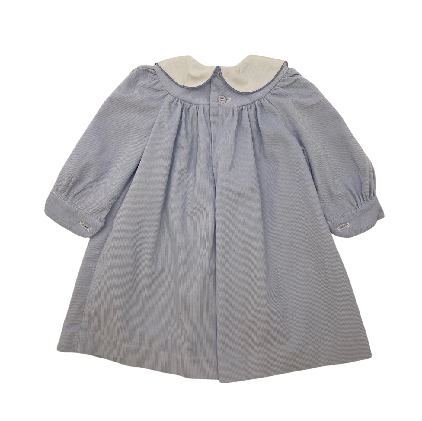 FLORIANE - Robe bleu en velours - 3 mois