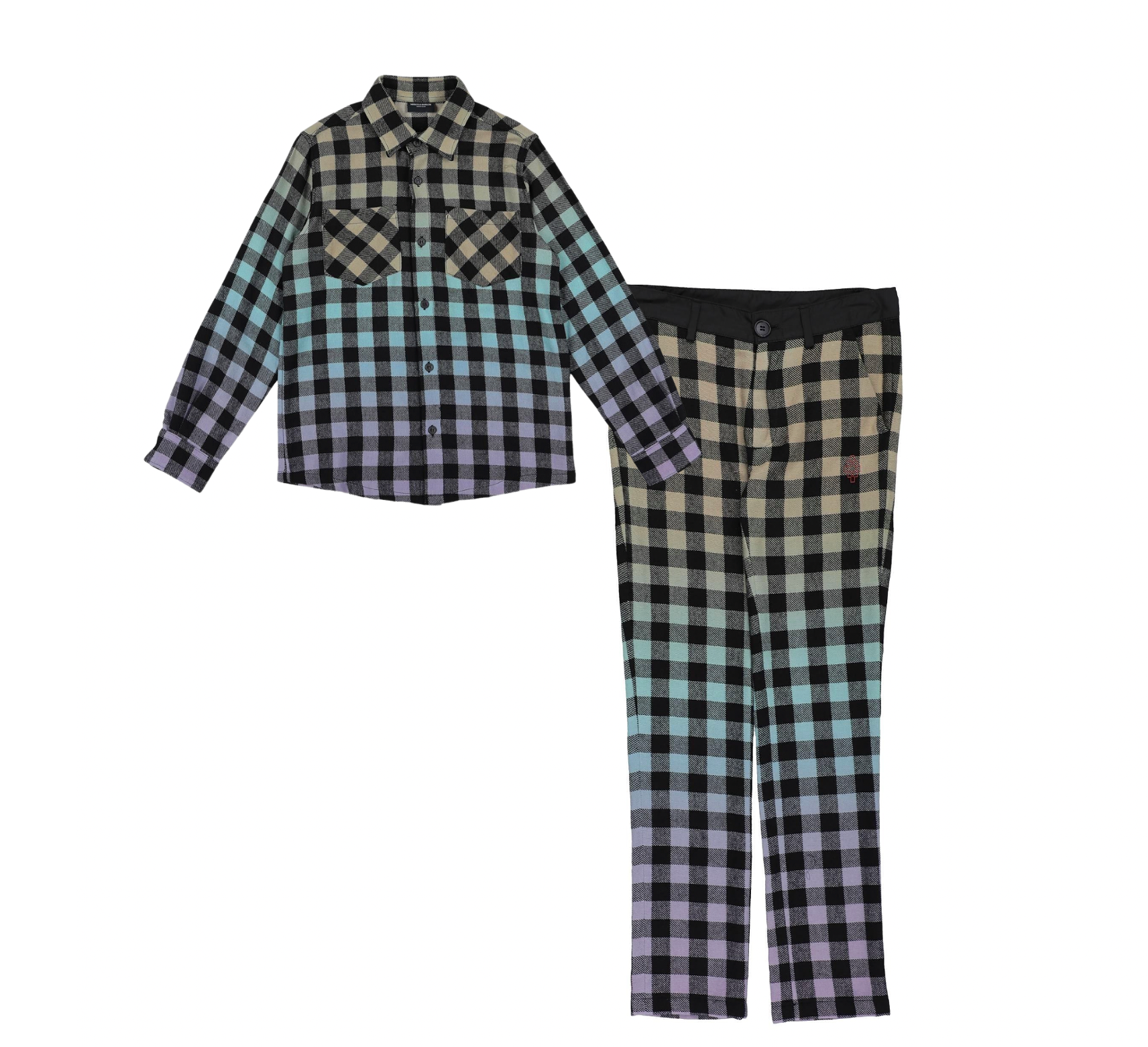 MARCELO BURLON - Tie & dye check set - 10 years old
