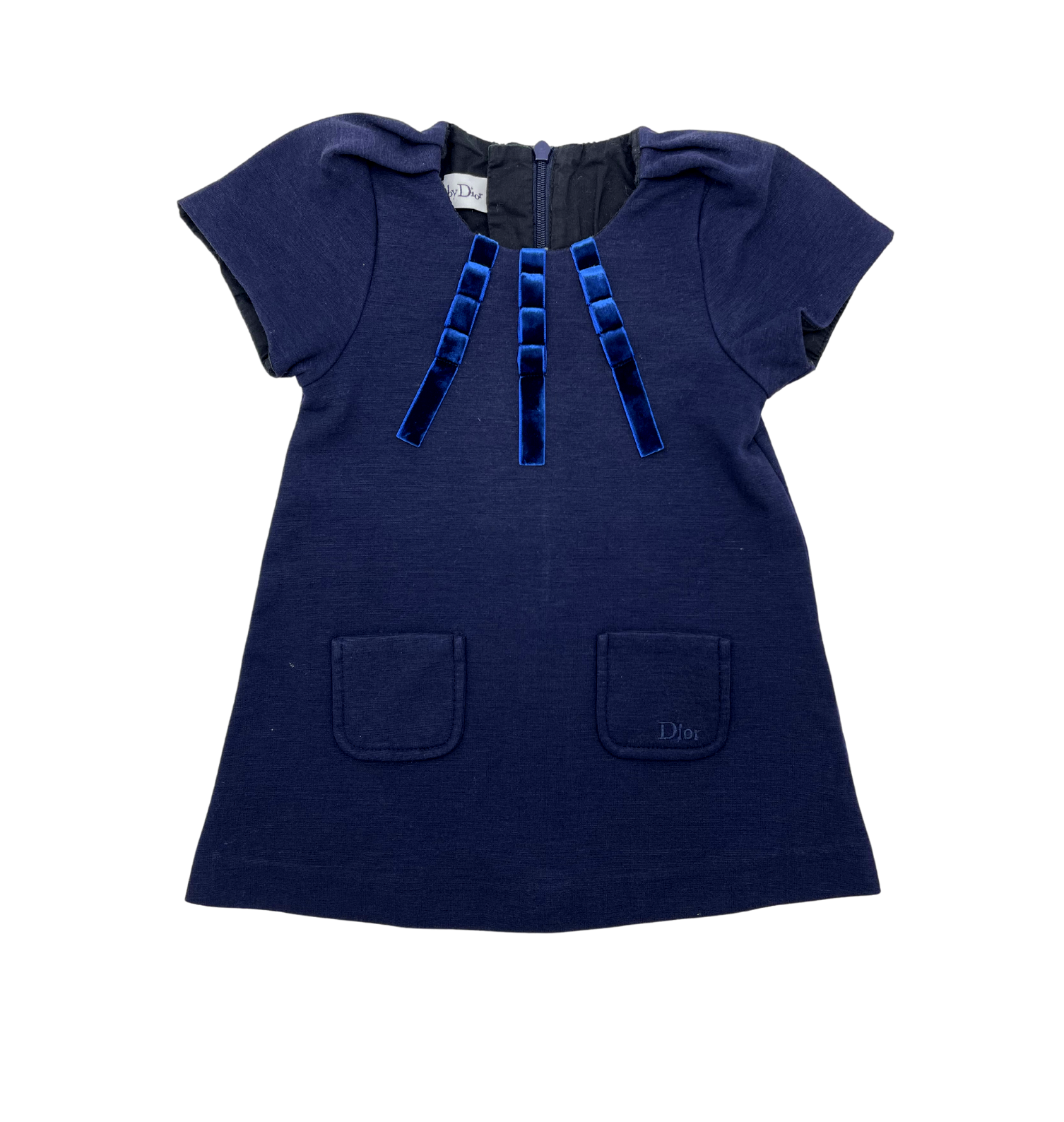 BABY DIOR - Marineblaues Kleid - 3 Monate