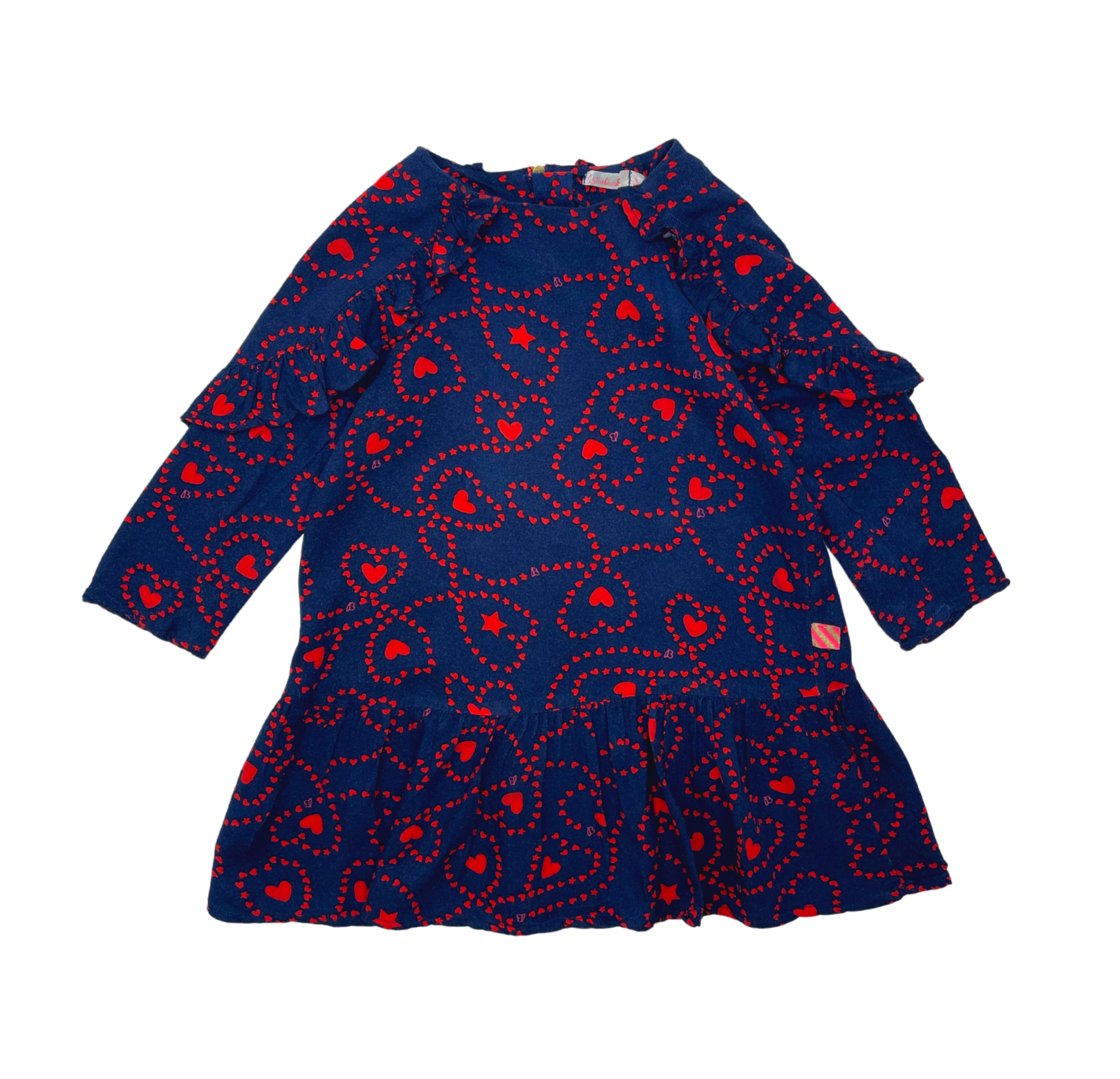BILLIE BLUSH - Kleid mit Herzen und Sternen - 4 Jahre