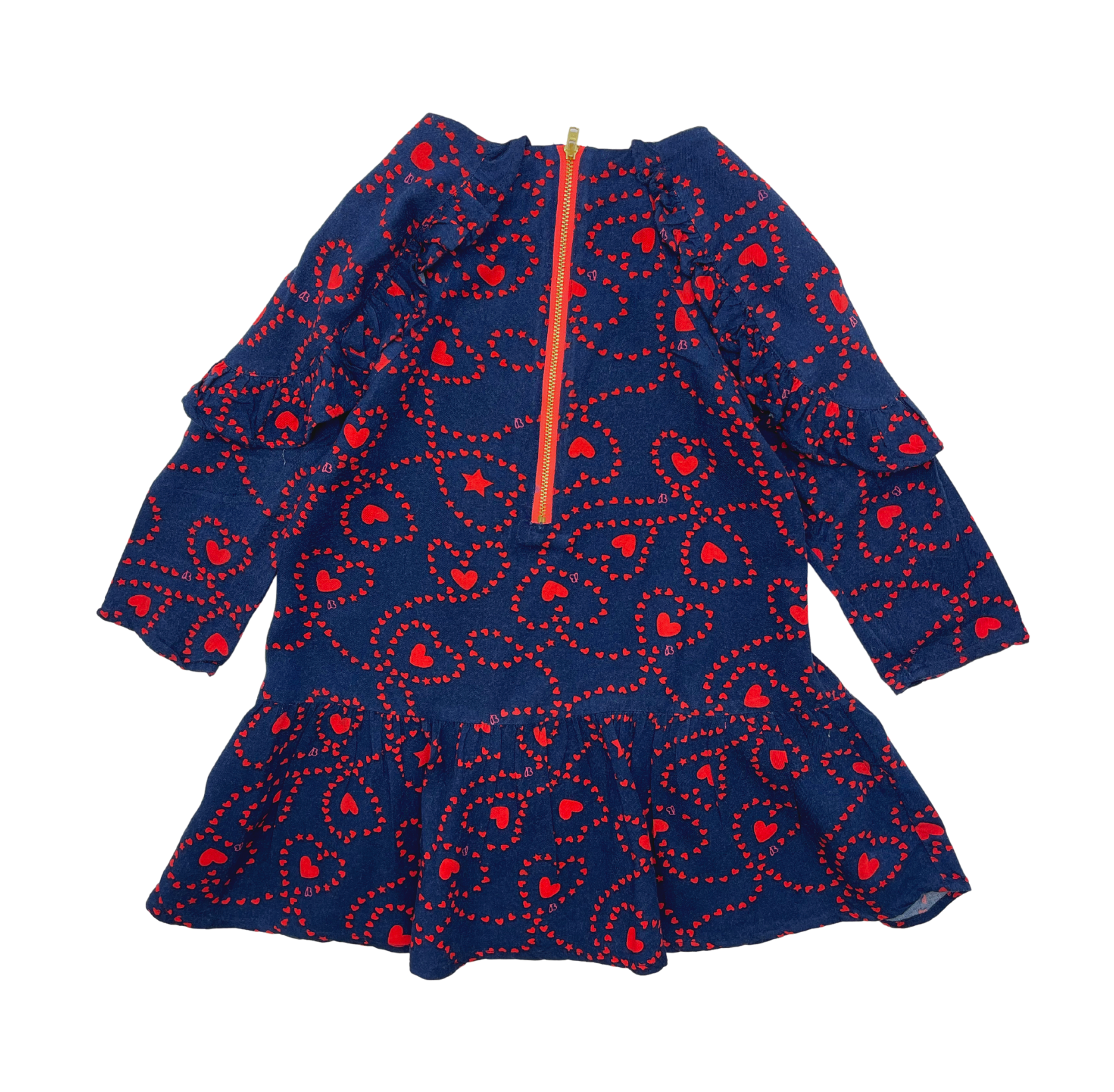 BILLIE BLUSH - Kleid mit Herzen und Sternen - 4 Jahre