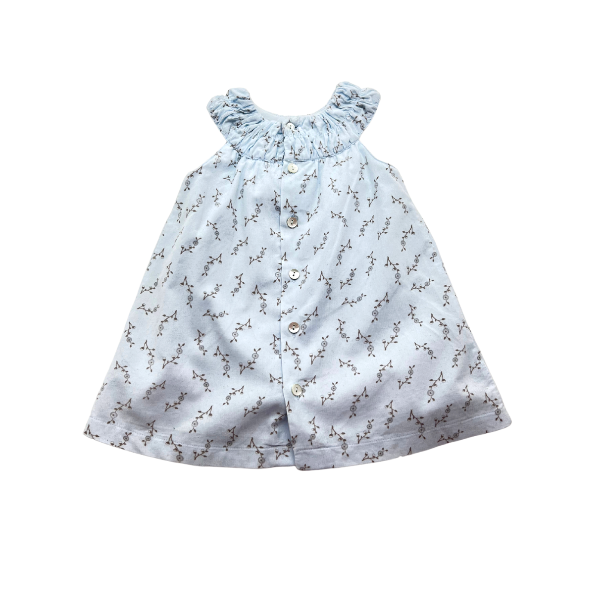 TARTINE & CHOCOLAT - Blaues Kleid mit Blumen - 1 Jahr alt