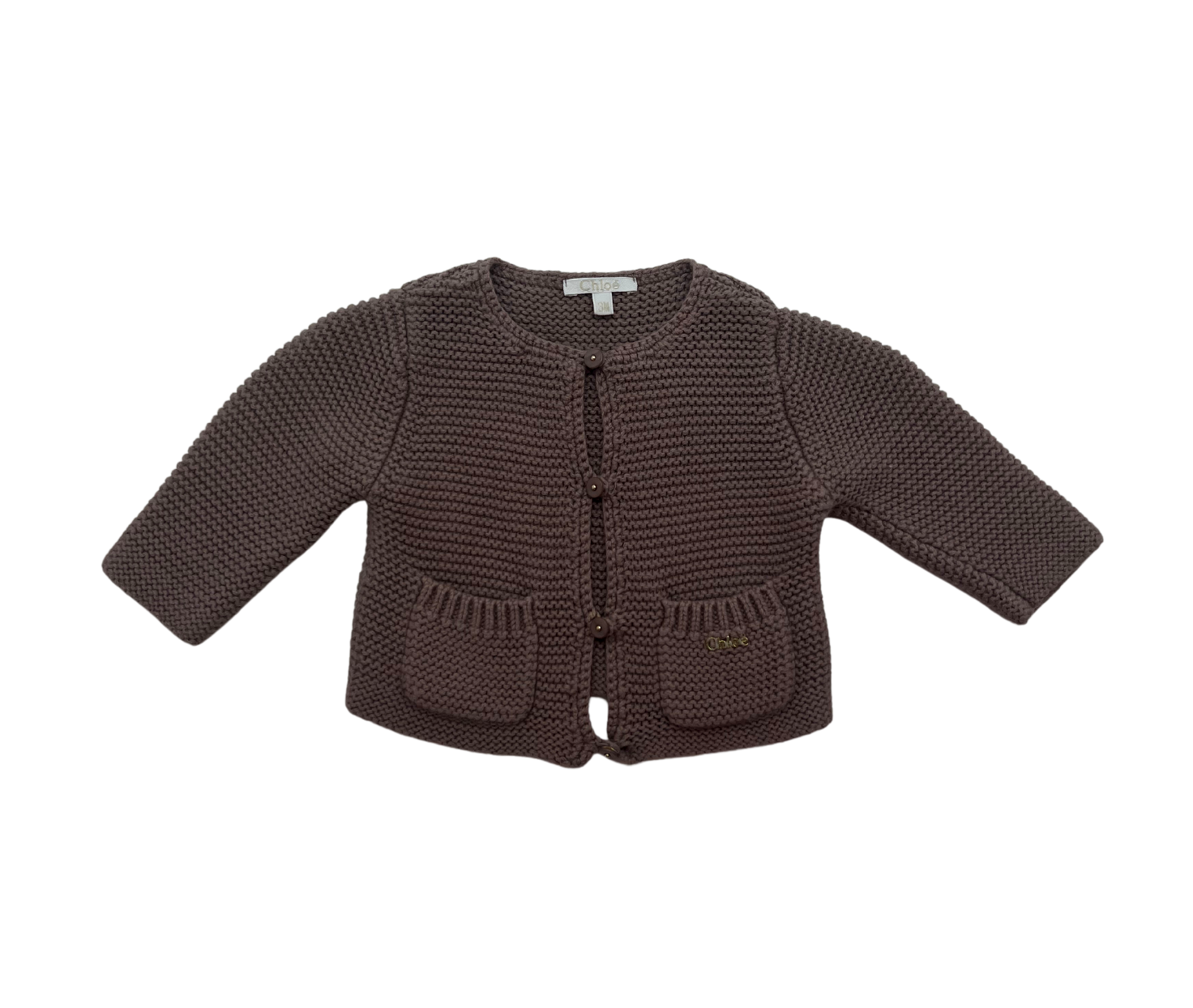 CHLOÉ - Pull marron - 3 mois