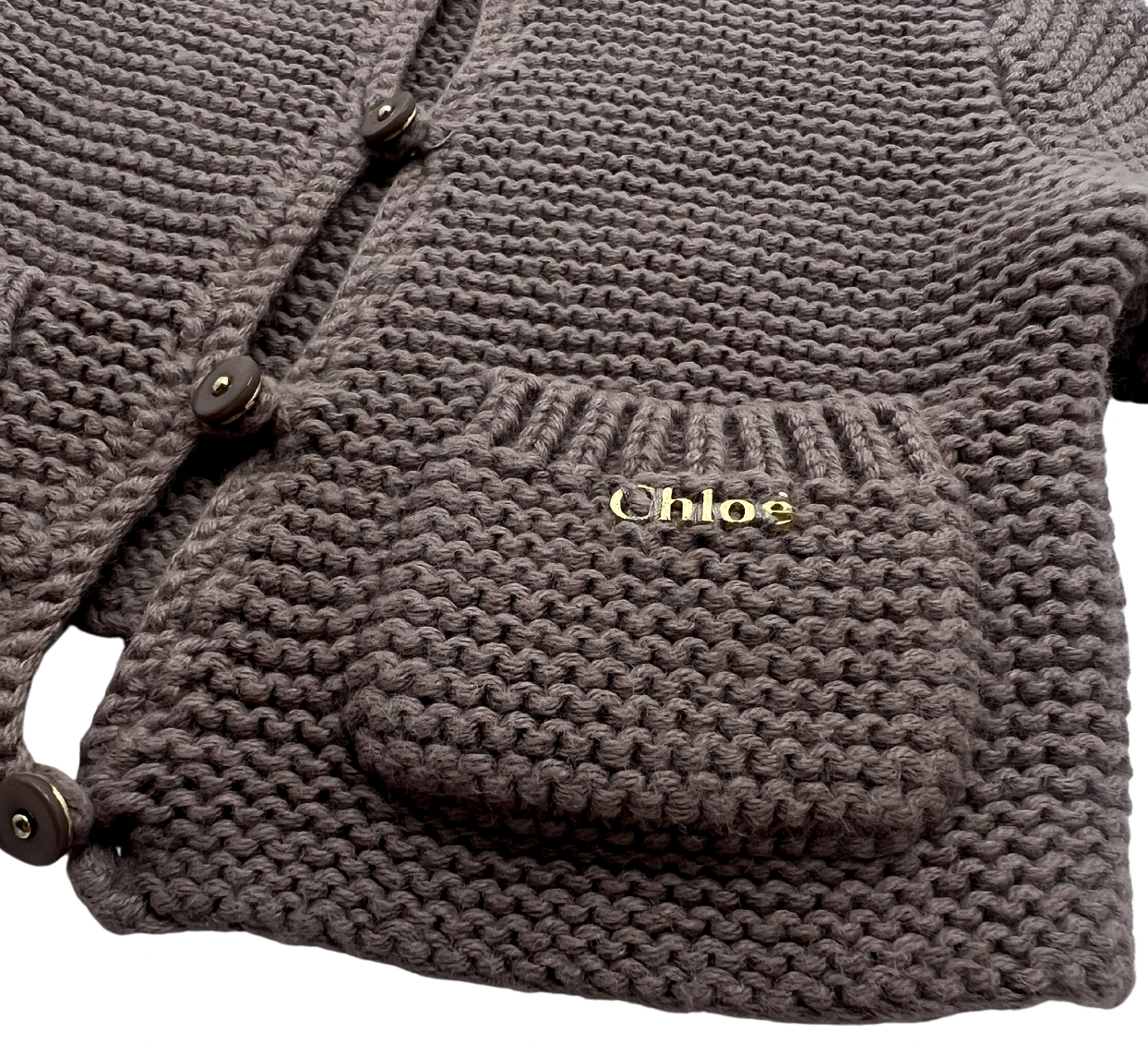 CHLOÉ - Pull marron - 3 mois