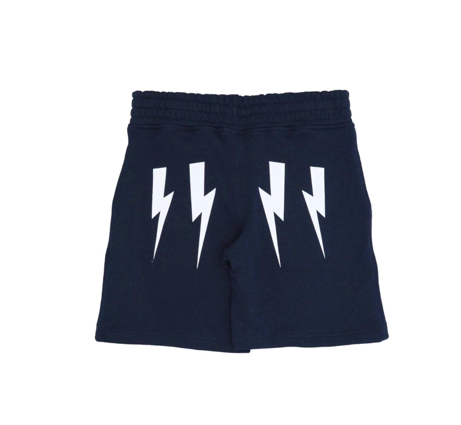 NEIL BARRETT - Navy Lightning Bermuda Shorts - 8 years