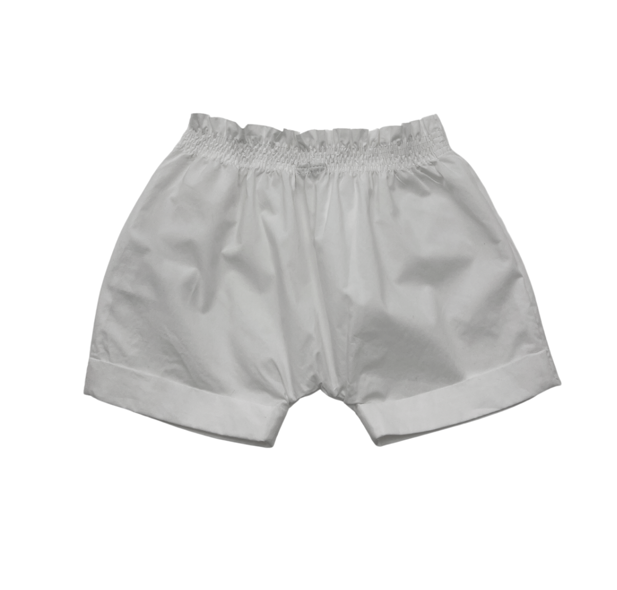 FENDI - Short blanc broderie rose avec logo - 3 mois