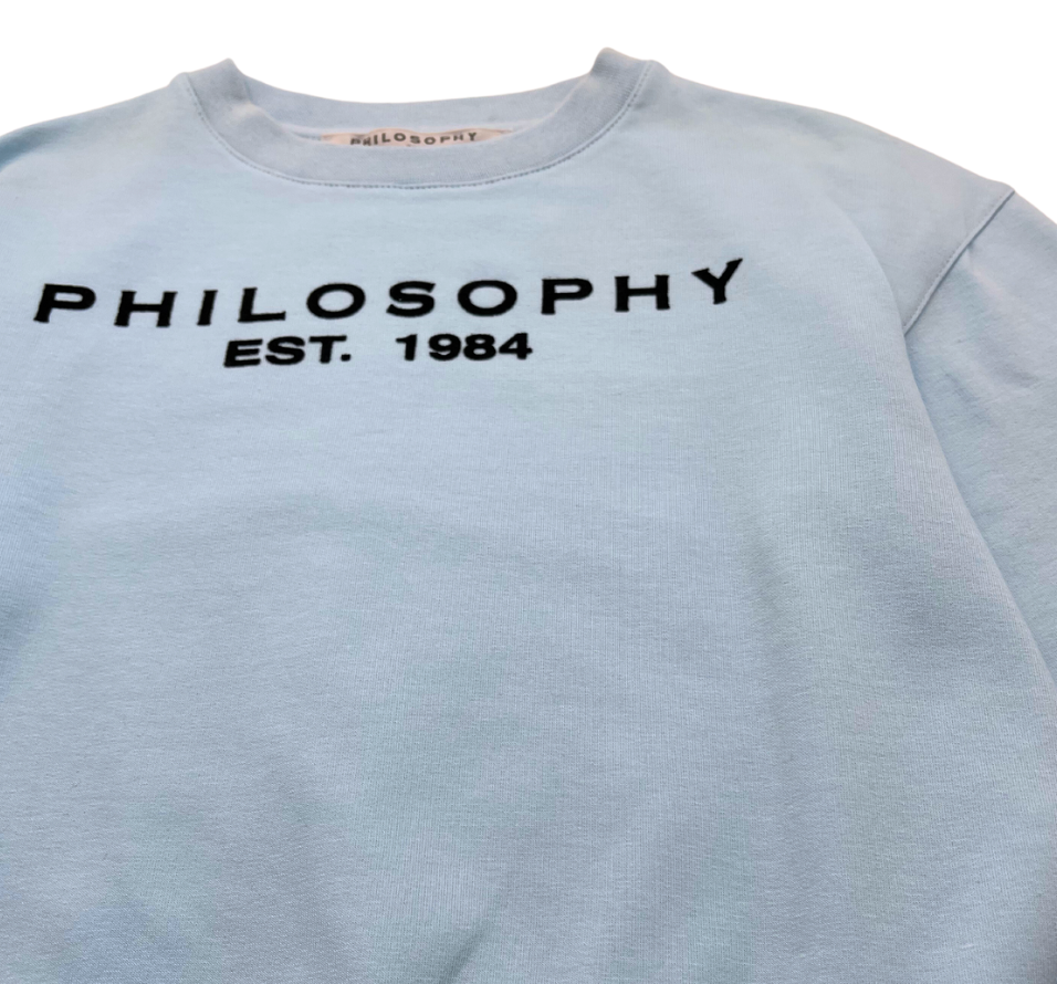 PHILOSOPHY DI LORENZO SERAFINI - Ultra soft blue sweatshirt - 6 years