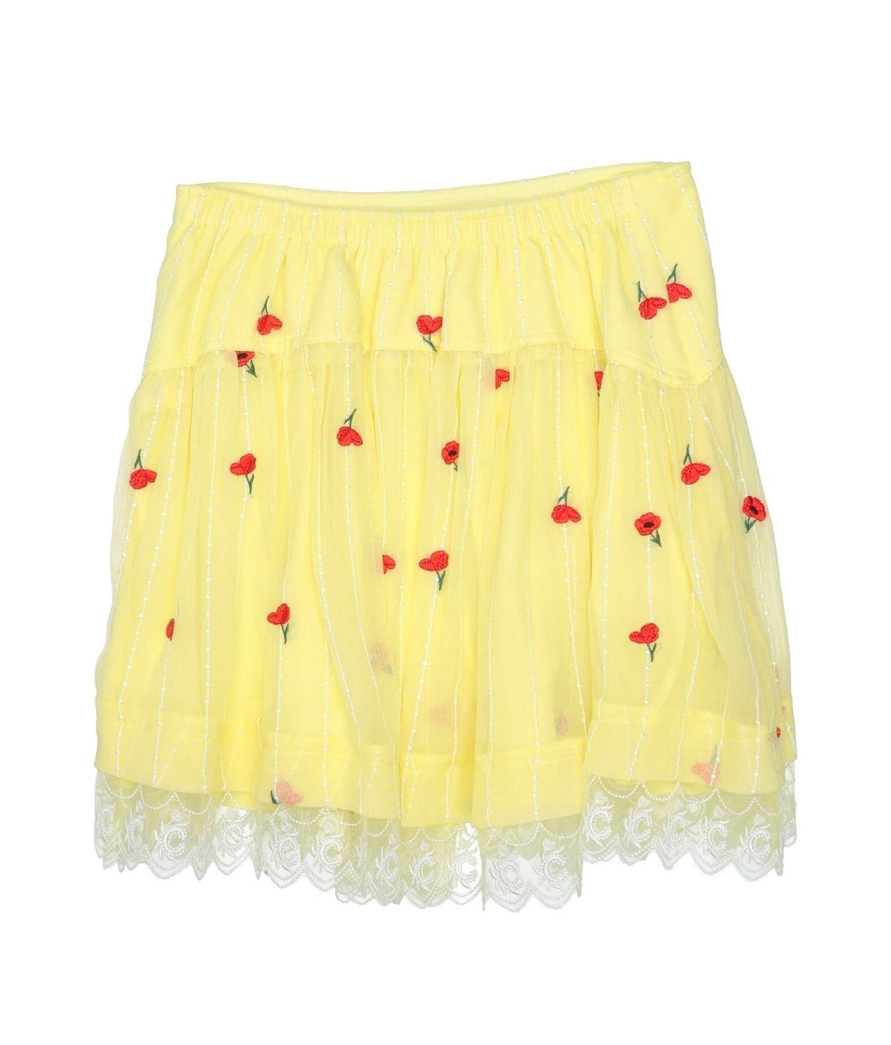 CHLOÉ - Jupe en soie jaune - 10 ans