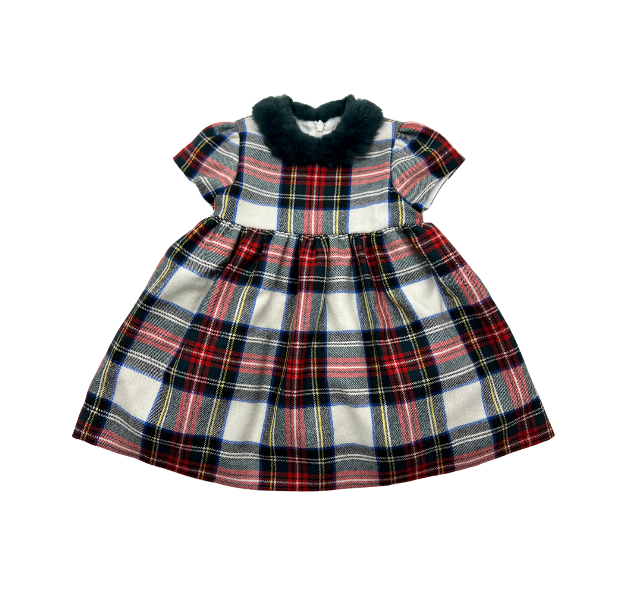 IL GUFO - Robe à carreaux en laine - 1 an