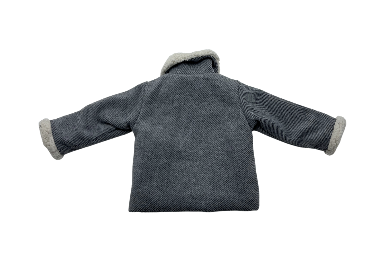 ALETTA - Manteau gris avec col fourré - 3 mois