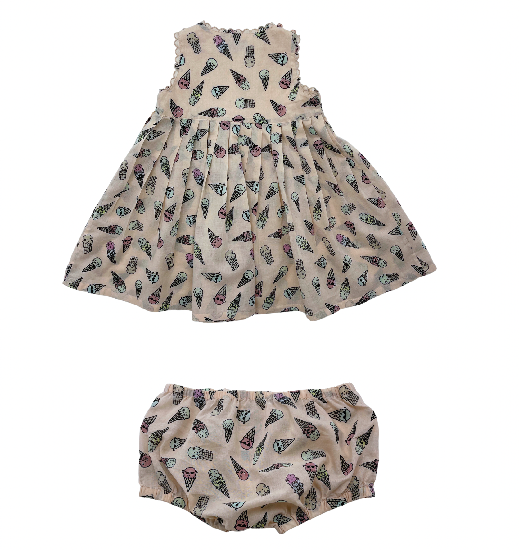 STELLA MCCARTNEY – Eiscreme-Kleid und Pumphose-Set – 6 Monate