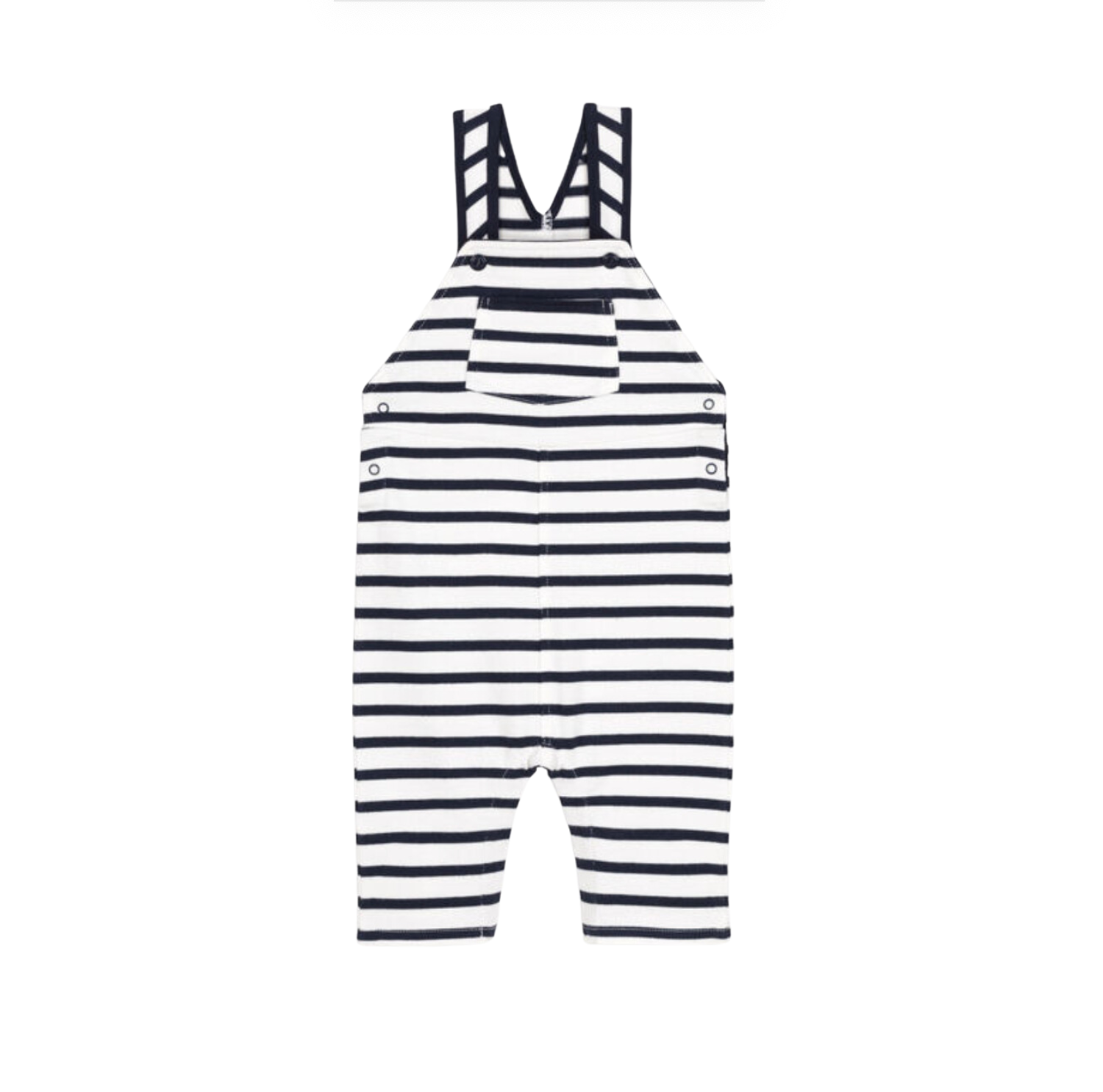 PETIT BATEAU - Sailor striped dungarees - 6 months