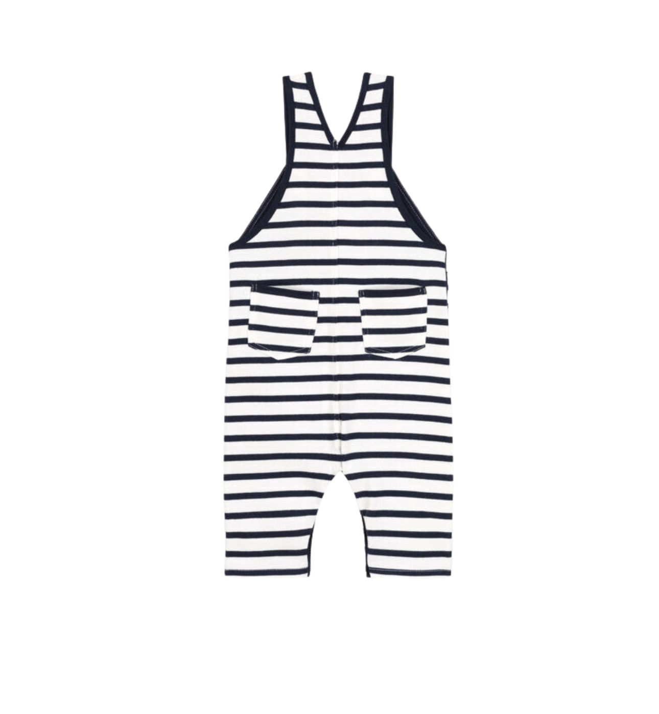 PETIT BATEAU - Sailor striped dungarees - 6 months