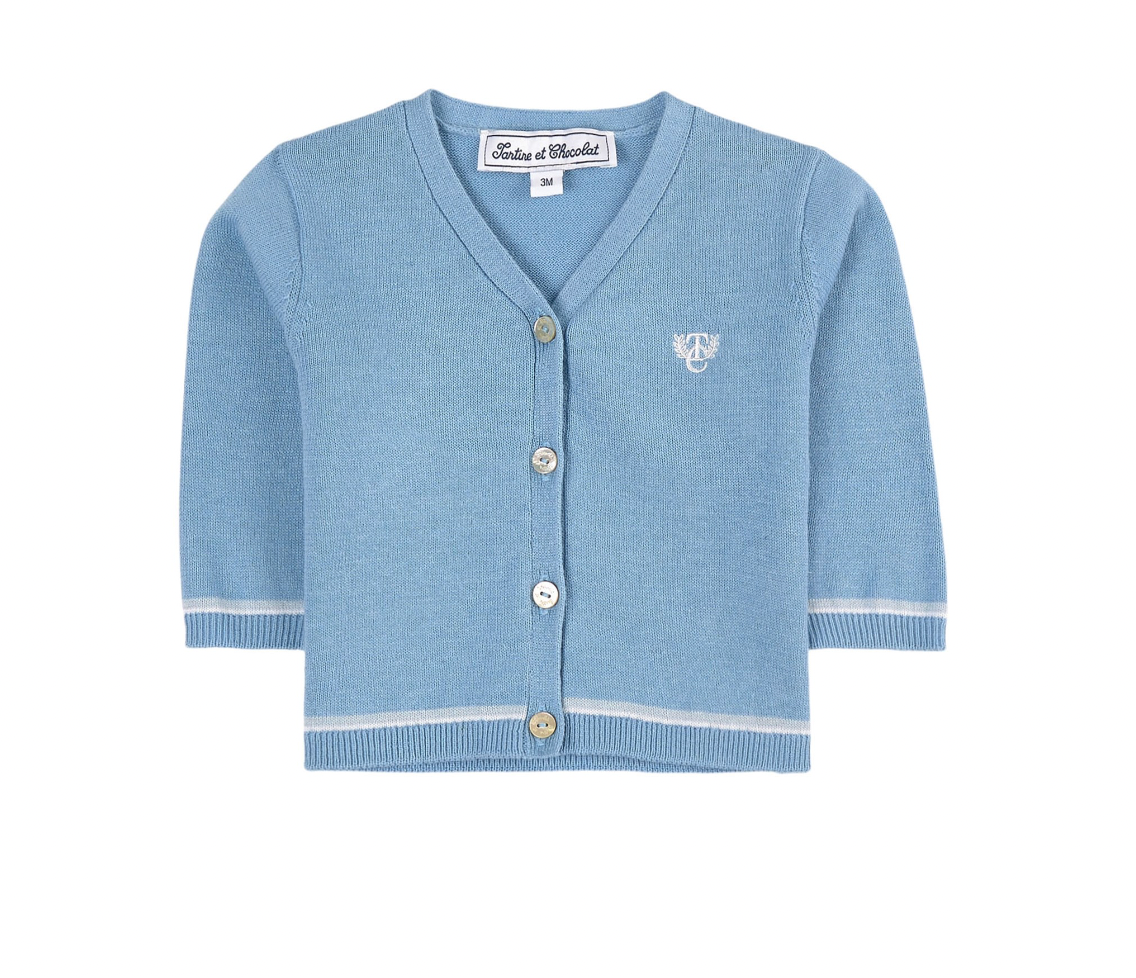 TARTINE & CHOCOLAT - Strickjacke aus Leinen und Baumwolle - 3 Monate