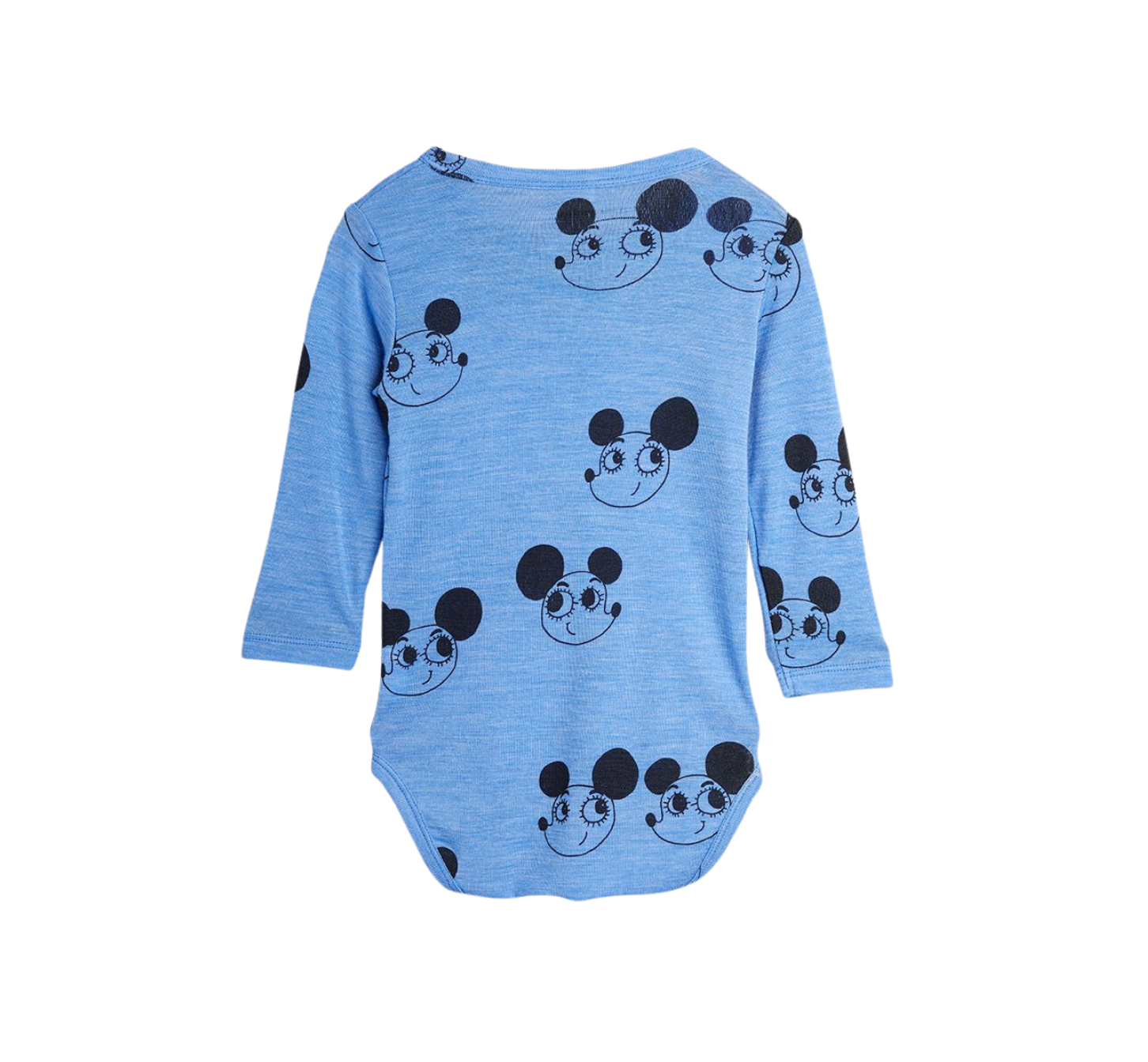 MINI RODINI - Body bleu laine - 1/4 mois