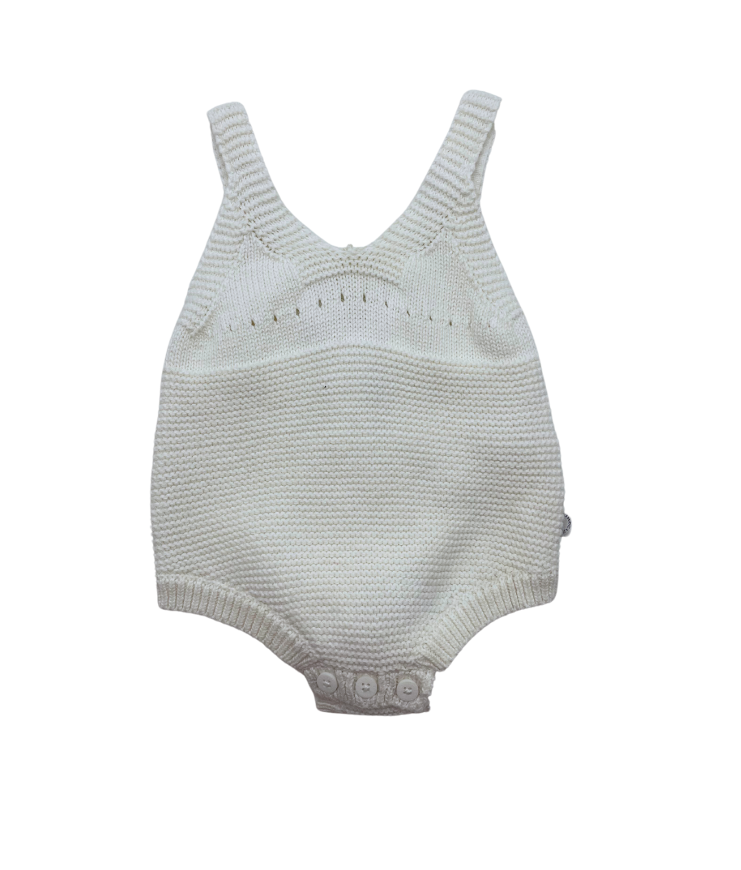 STELLA MCCARTNEY - Gray rabbit knit bodysuit - 3 months