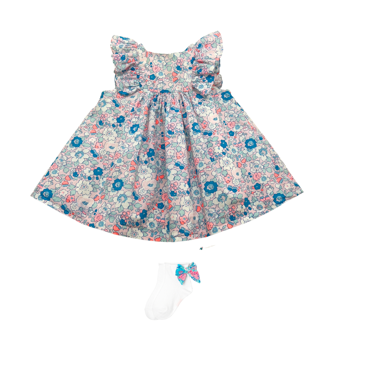 JACADI - Robe à fleurs liberty avec chaussettes assorties - 6 mois