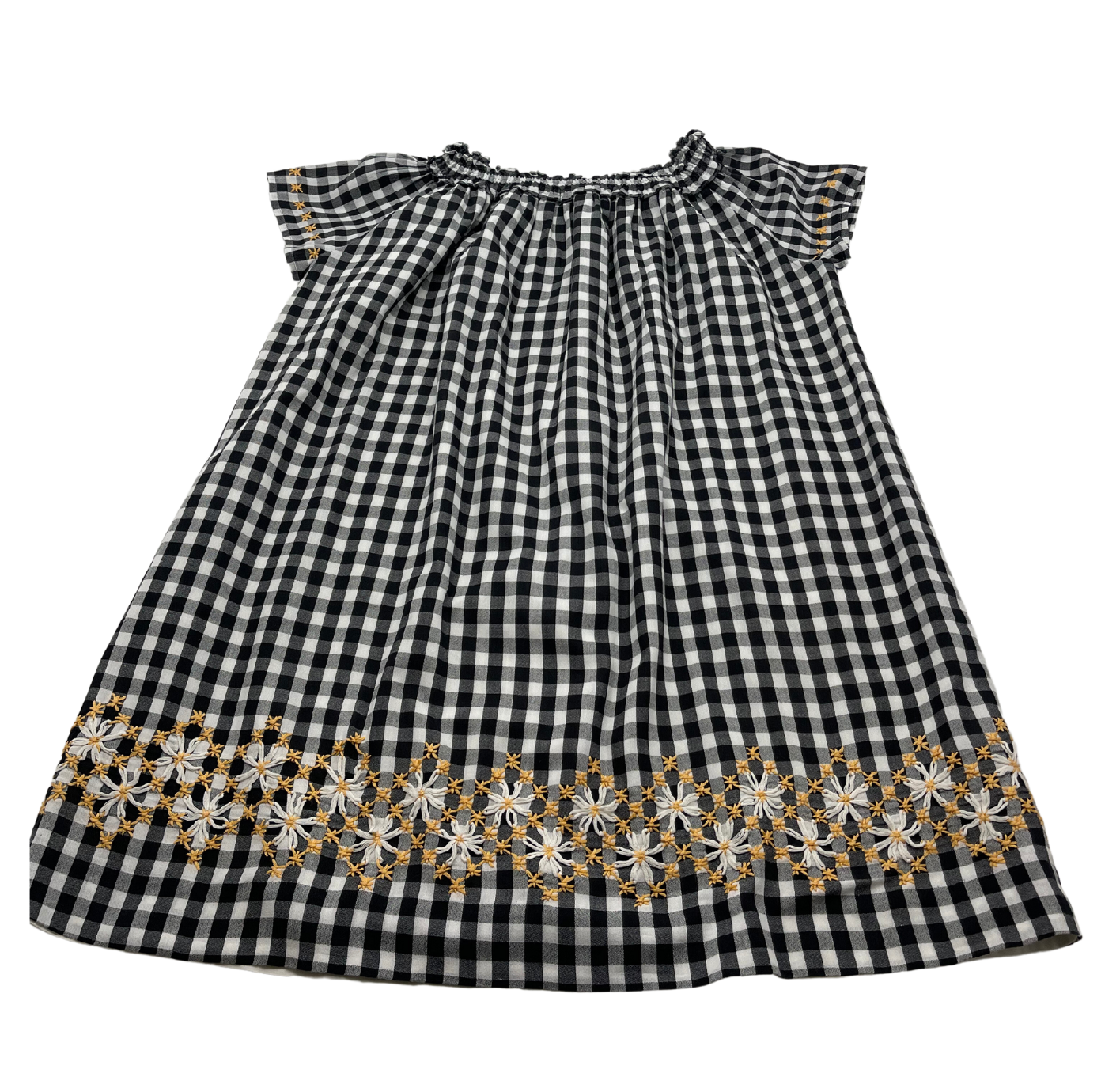 BONPOINT - Black & white checkered dress - 12 years old