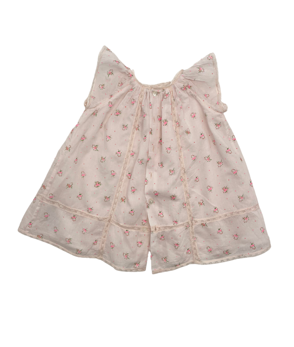 Bonpoint - Rosa Kleid mit Blumen - 6 Monate