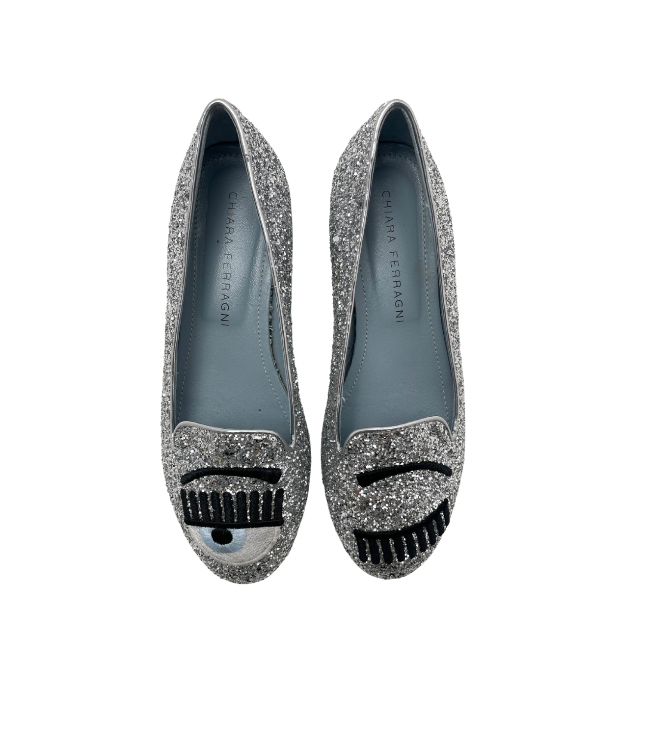 CHIARA FERRAGNI - Silver loafers - 35