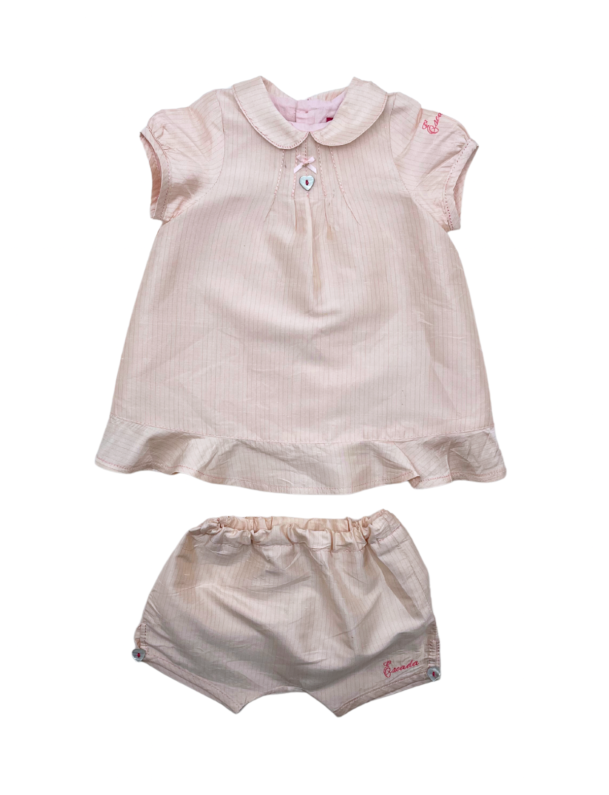 ESCADA - Ensemble blouse et bloomer en soie - 1 mois