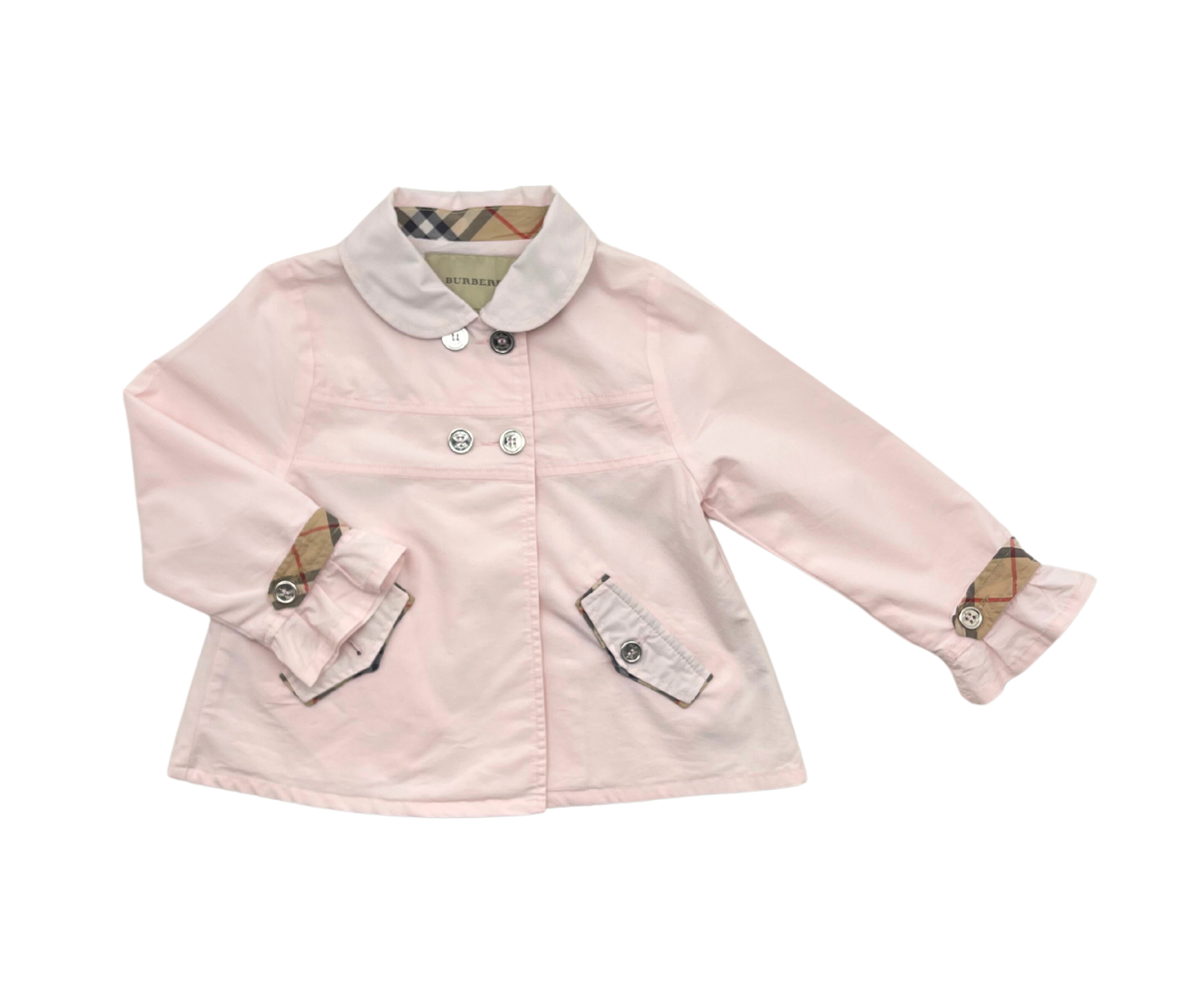 BURBERRY - Manteau rose - 4 ans