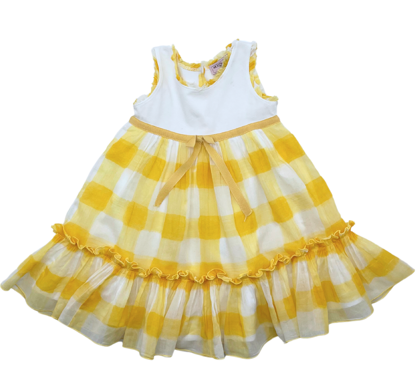 MONNALISA - Yellow ruffled dress - 18 months