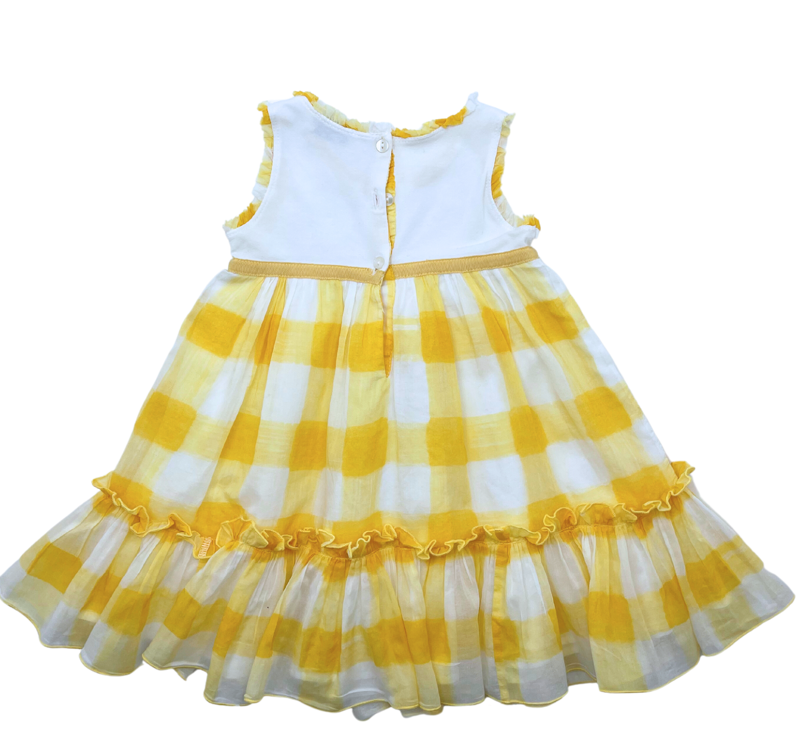 MONNALISA - Yellow ruffled dress - 18 months