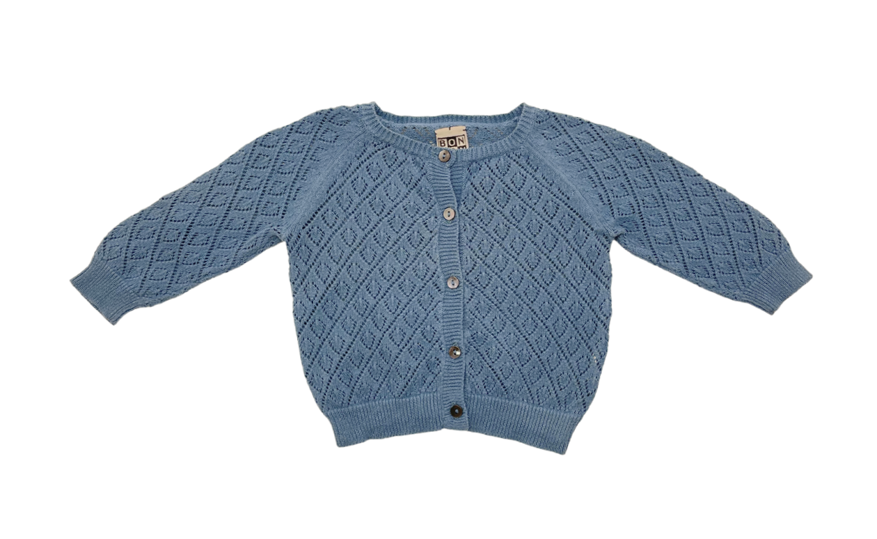 BONTON - Cardigan bleu - 6 mois