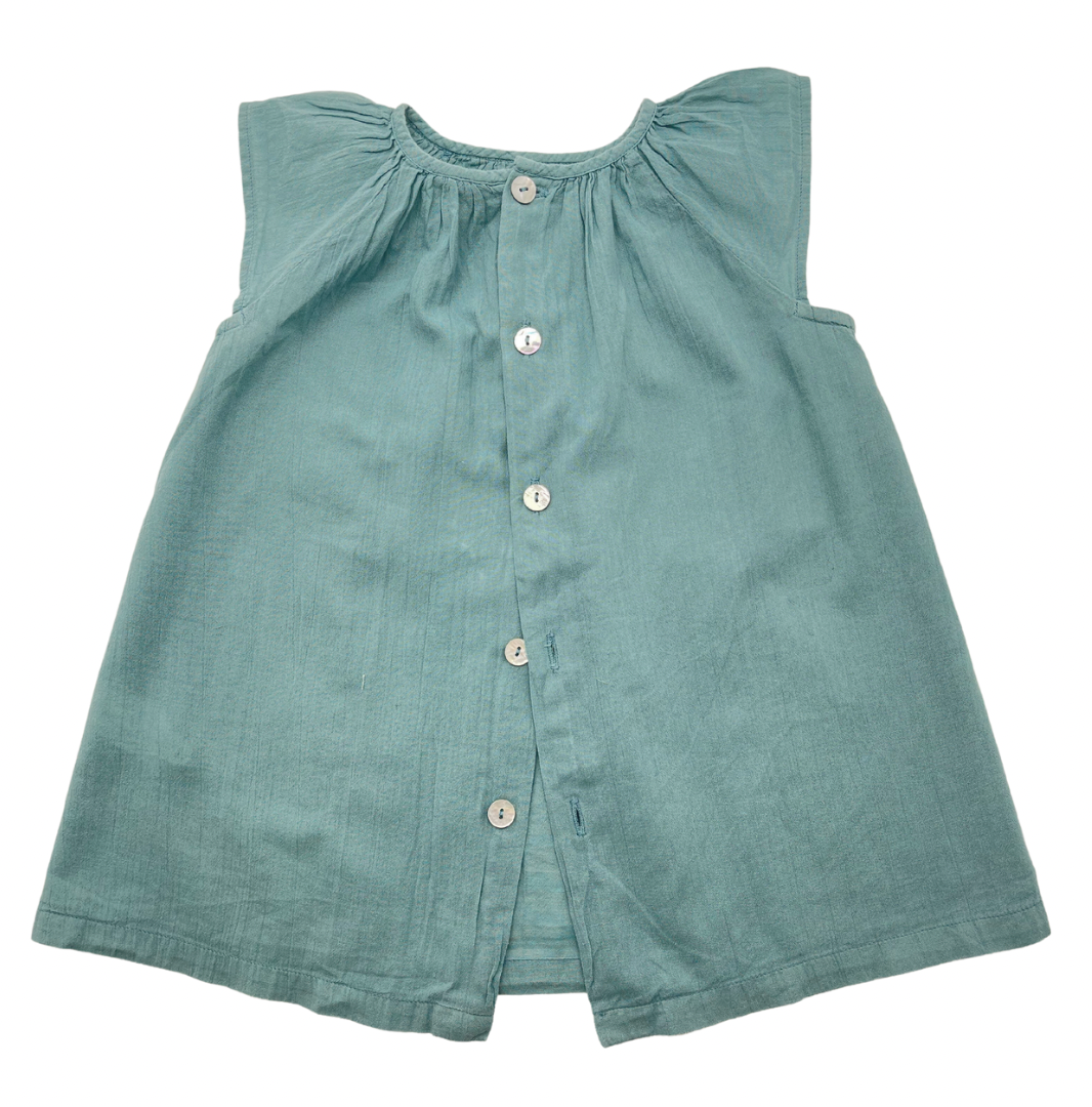 BONTON - Robe bleu/vert - 18 mois