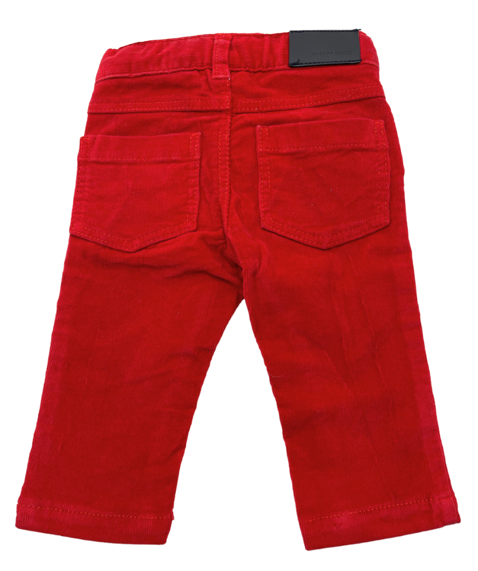 JACADI - Pantalon velours rouge - 6 mois