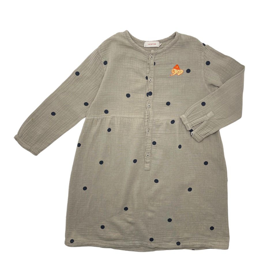 TINYCOTTONS - Kleid mit Elefantenstickerei - 6 Jahre